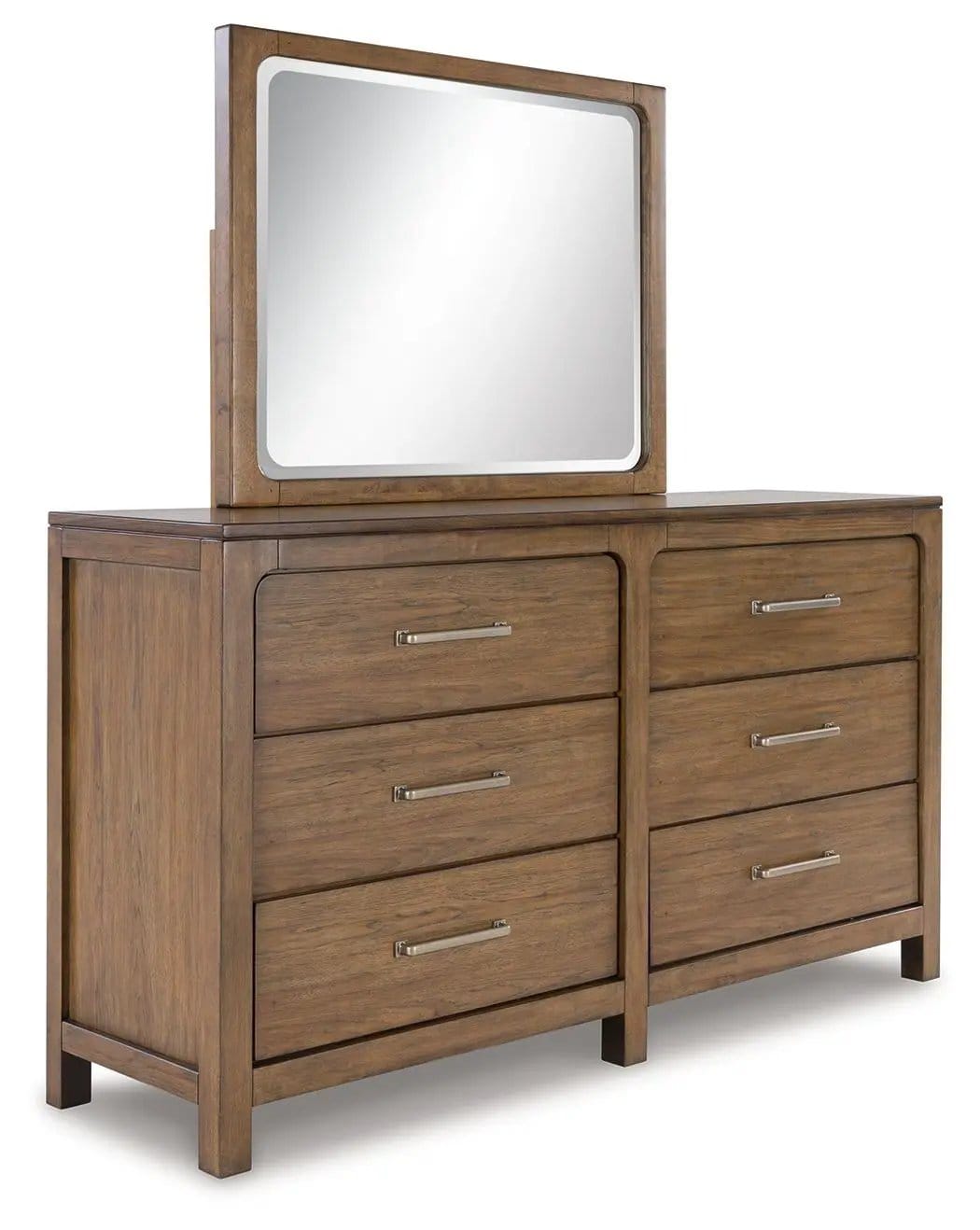 Cabalynn Dresser And Mirror | Dresser & Mirror | Mdf & Veneer | Light Brown