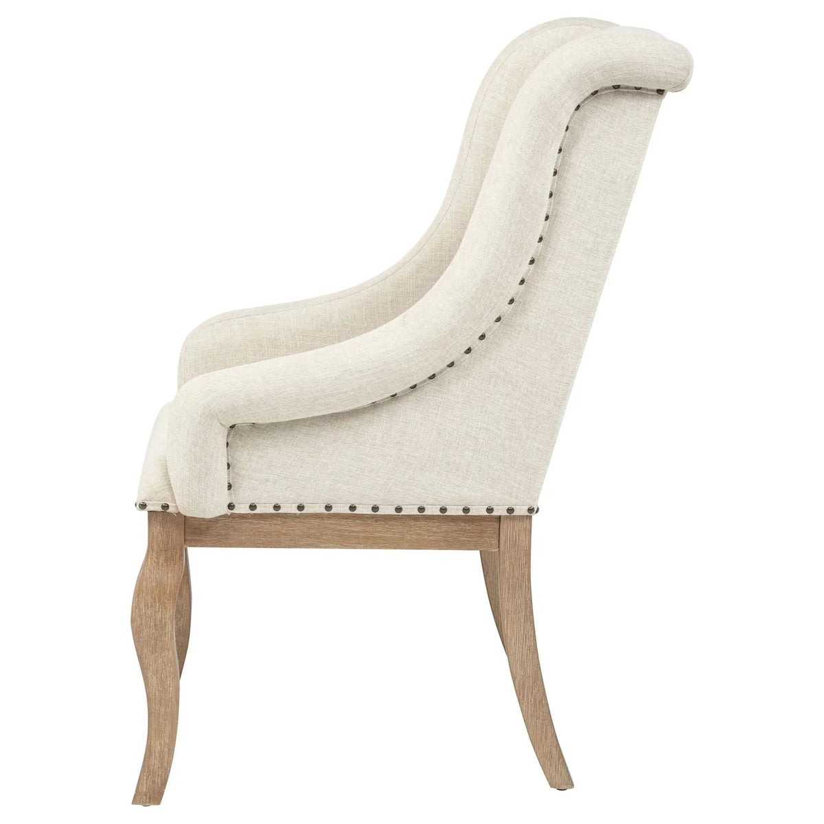 Brockway Upholstered Arm Chair Barley Brown (Set of 2) | 26.5 x 30 x 43.25 in | Wood | Living Room