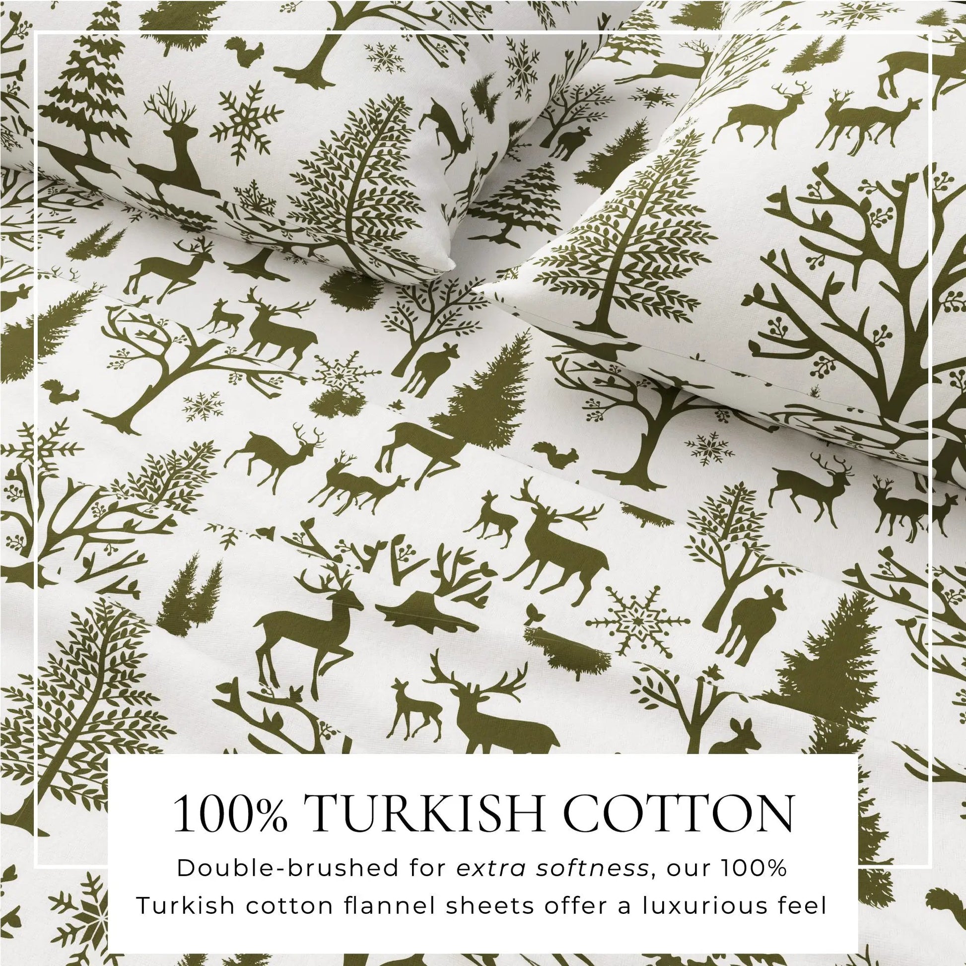 Turkish Cotton Flannel Sheet - Lakeview Collection from PriceLows™