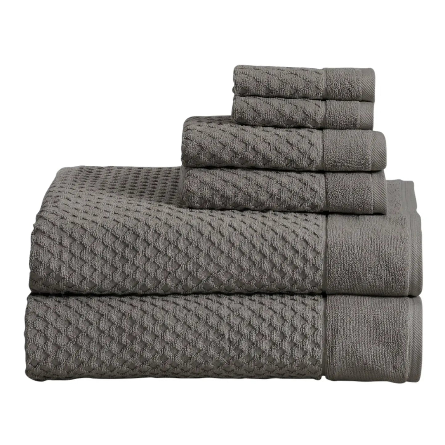 Cotton Diamond Waffle Weave Bath Towel Set - Grayson Collection from PriceLows™