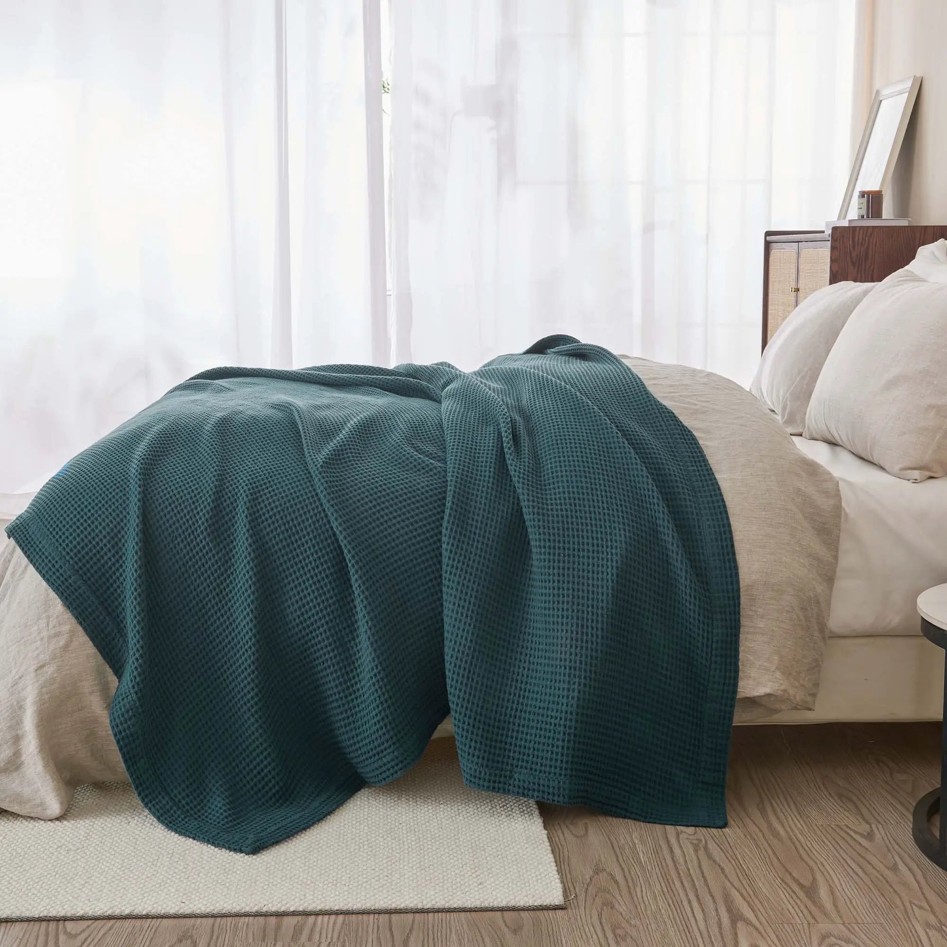 100% Cotton Waffle Weave Blanket - Mikala Collection from PriceLows™