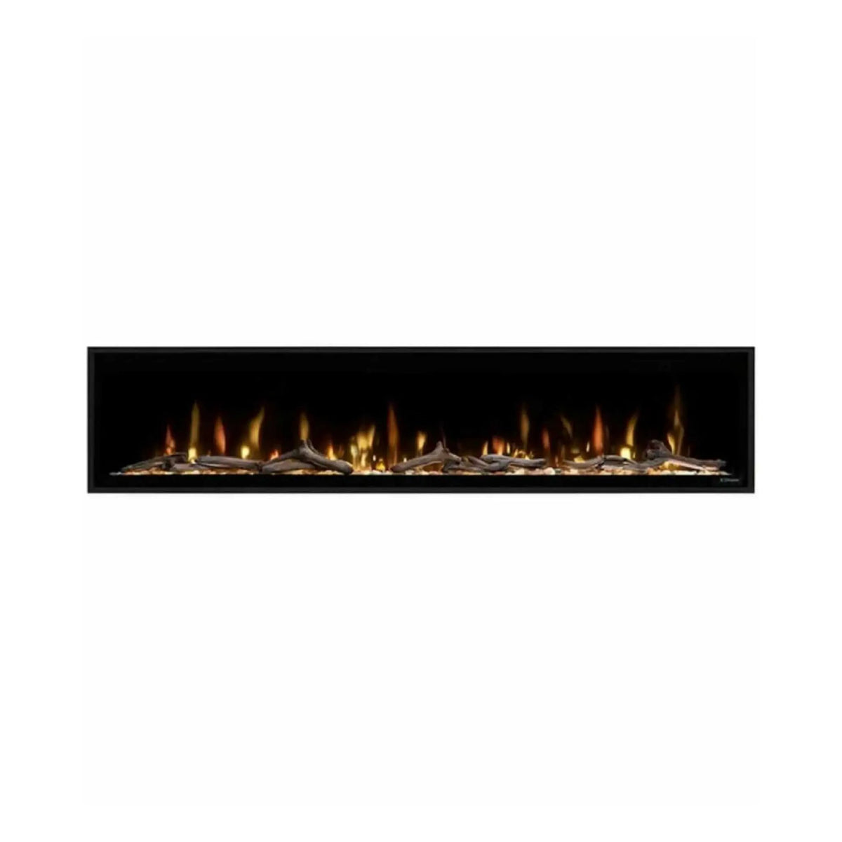 Built-In Linear Electric Fireplace | Dimplex Ignite Evolve | Frosted Tumbled Glass | 10,000 BTU Heat Boost