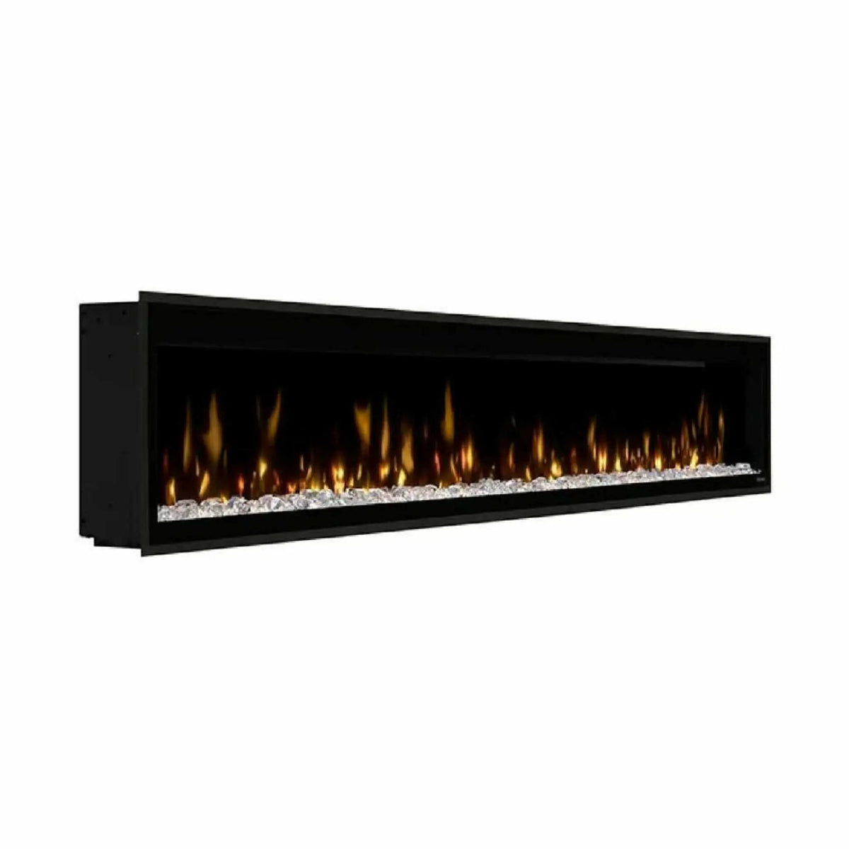 Built-In Linear Electric Fireplace | Dimplex Ignite Evolve | Frosted Tumbled Glass | 10,000 BTU Heat Boost