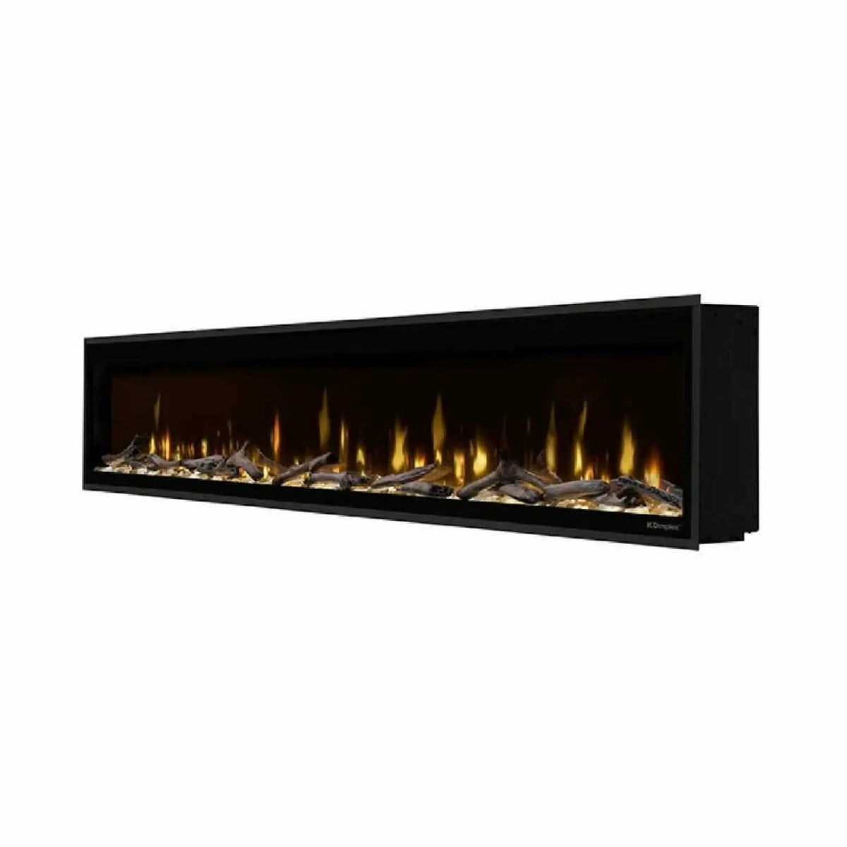 Built-In Linear Electric Fireplace | Dimplex Ignite Evolve | Frosted Tumbled Glass | 10,000 BTU Heat Boost