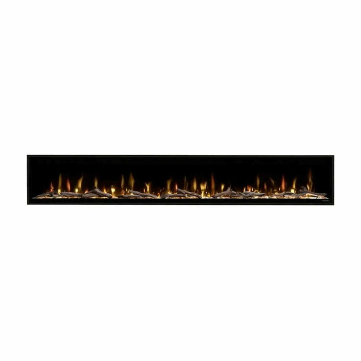 Built-In Linear Electric Fireplace | Dimplex Ignite Evolve | Frosted Tumbled Glass | 10,000 BTU Heat Boost