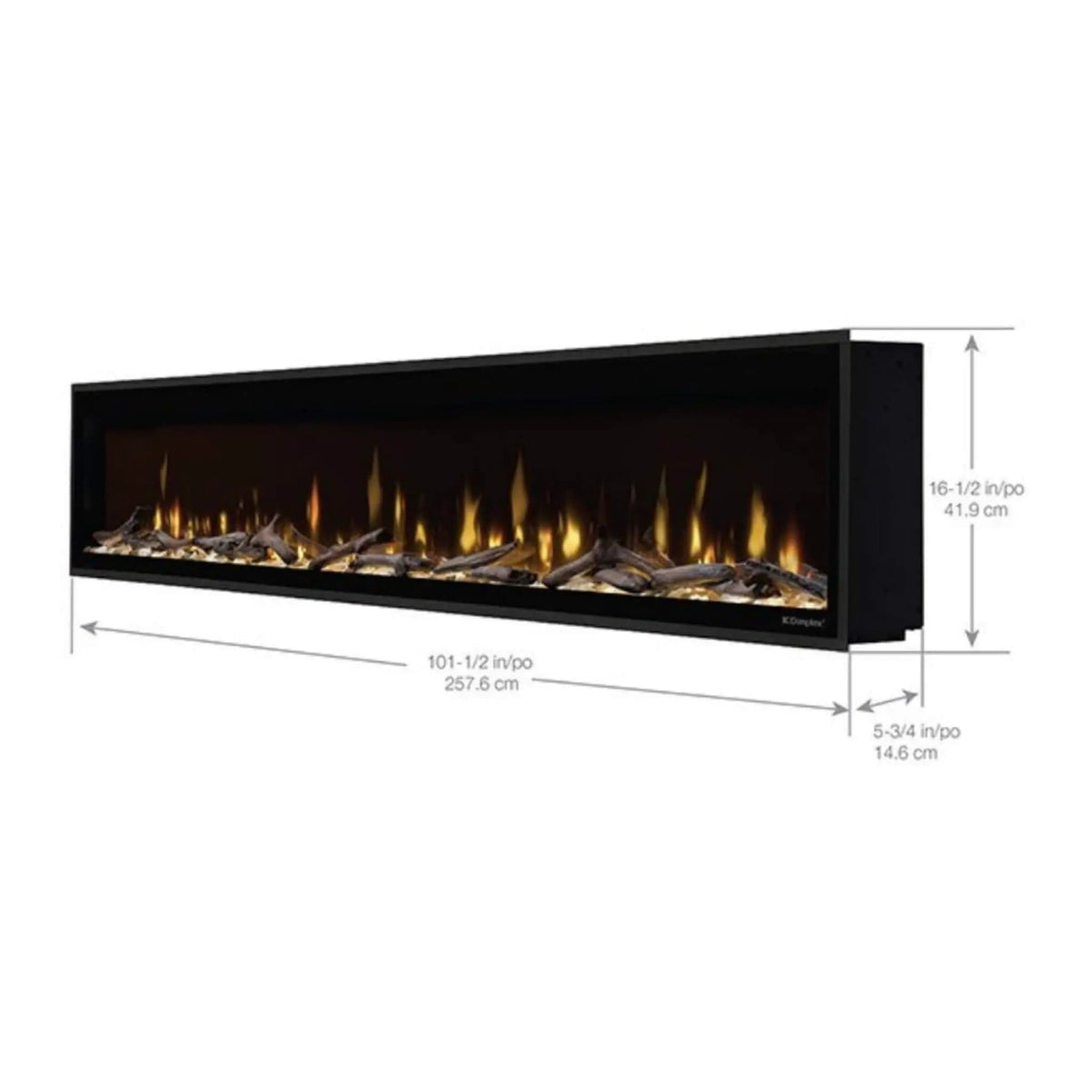 Dimplex Ignite Evolve 50 Inch Premium Built In Linear Electric Fireplace With Trim | 50 Inch | Glass | Living Room