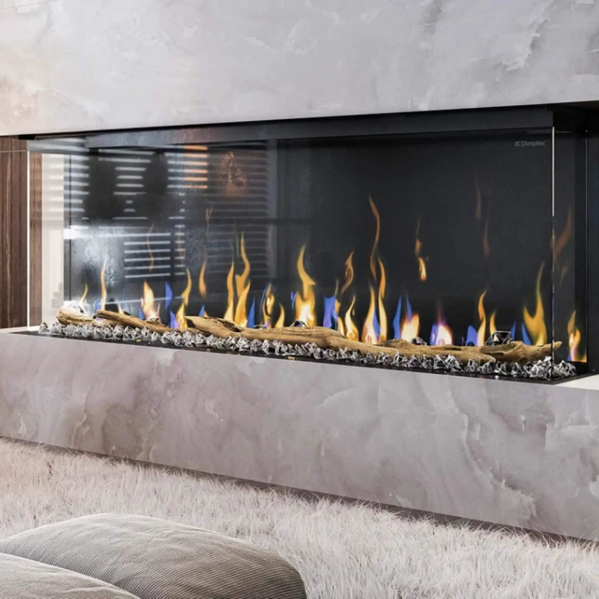 Built-In Linear Electric Fireplace | Dimplex IgniteXL Bold | 60 Inch Width | Multi-Color Flames
