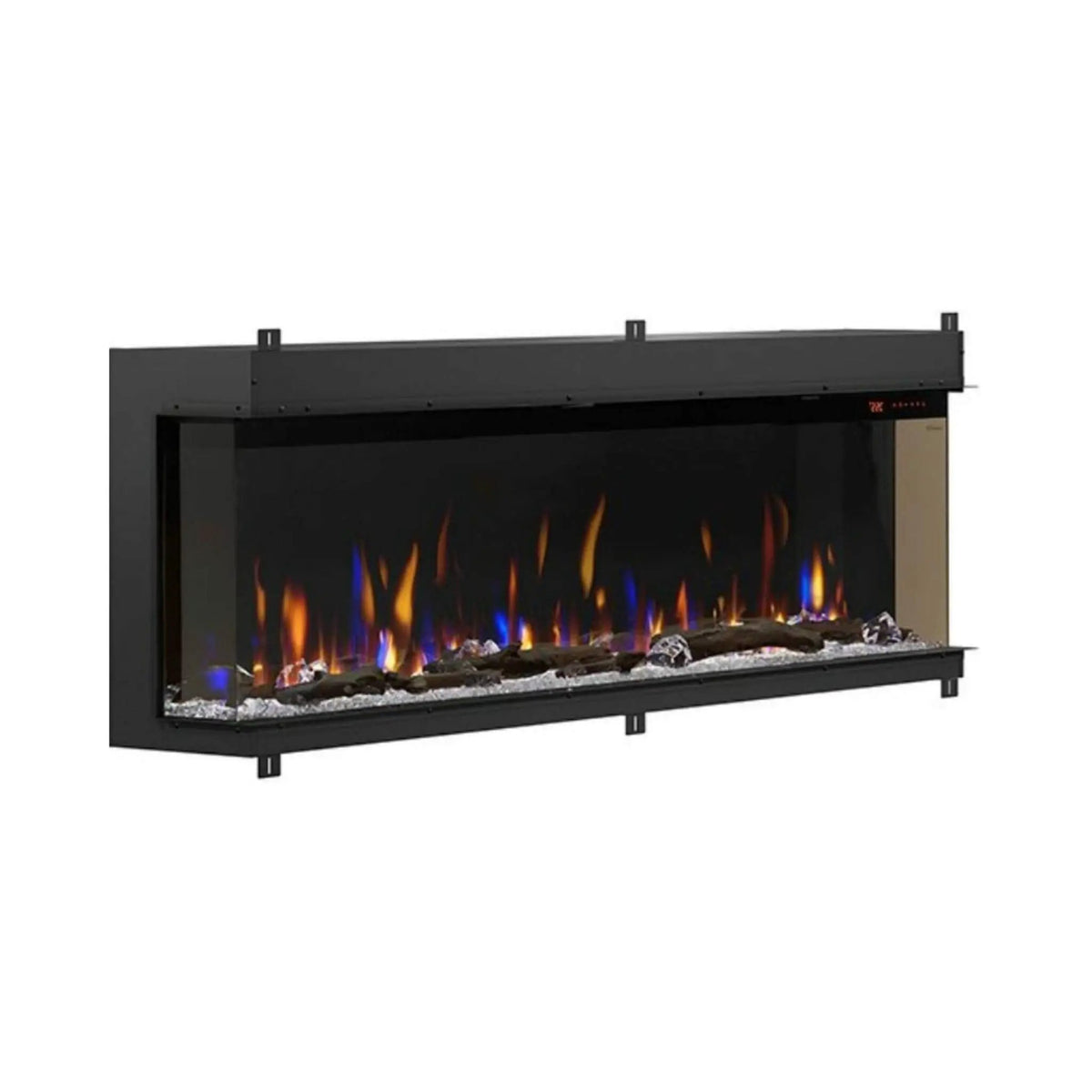 Built-In Linear Electric Fireplace | Dimplex IgniteXL Bold | 74 Inch Deep Design | Multi-Color Flames