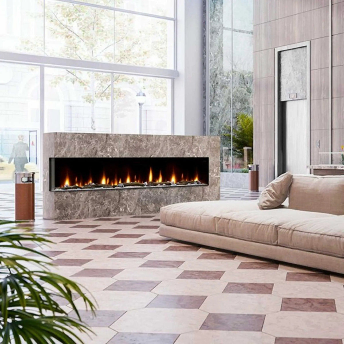 Dimplex IgniteXL Bold 100 Inch Smart Linear Multi Side View Built In Electric | 100 Inch | Electric Fireplace | Living Room