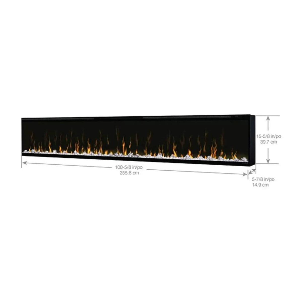 Dimplex IgniteXL 100-Inch Built-In Linear Electric Fireplace | 100 Inch | Wood | Living Room