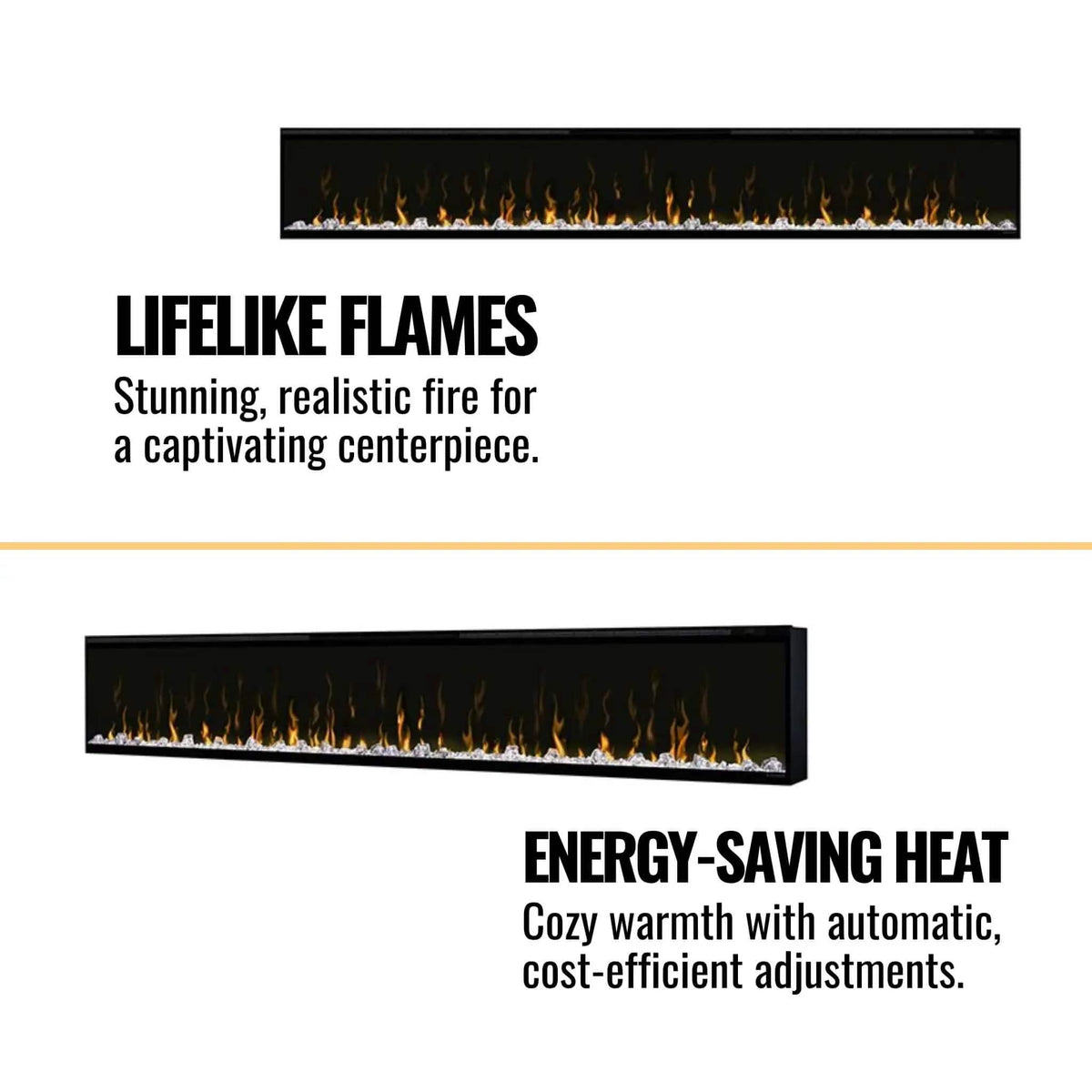 Dimplex IgniteXL 100-Inch Built-In Linear Electric Fireplace | 100 Inch | Wood | Living Room