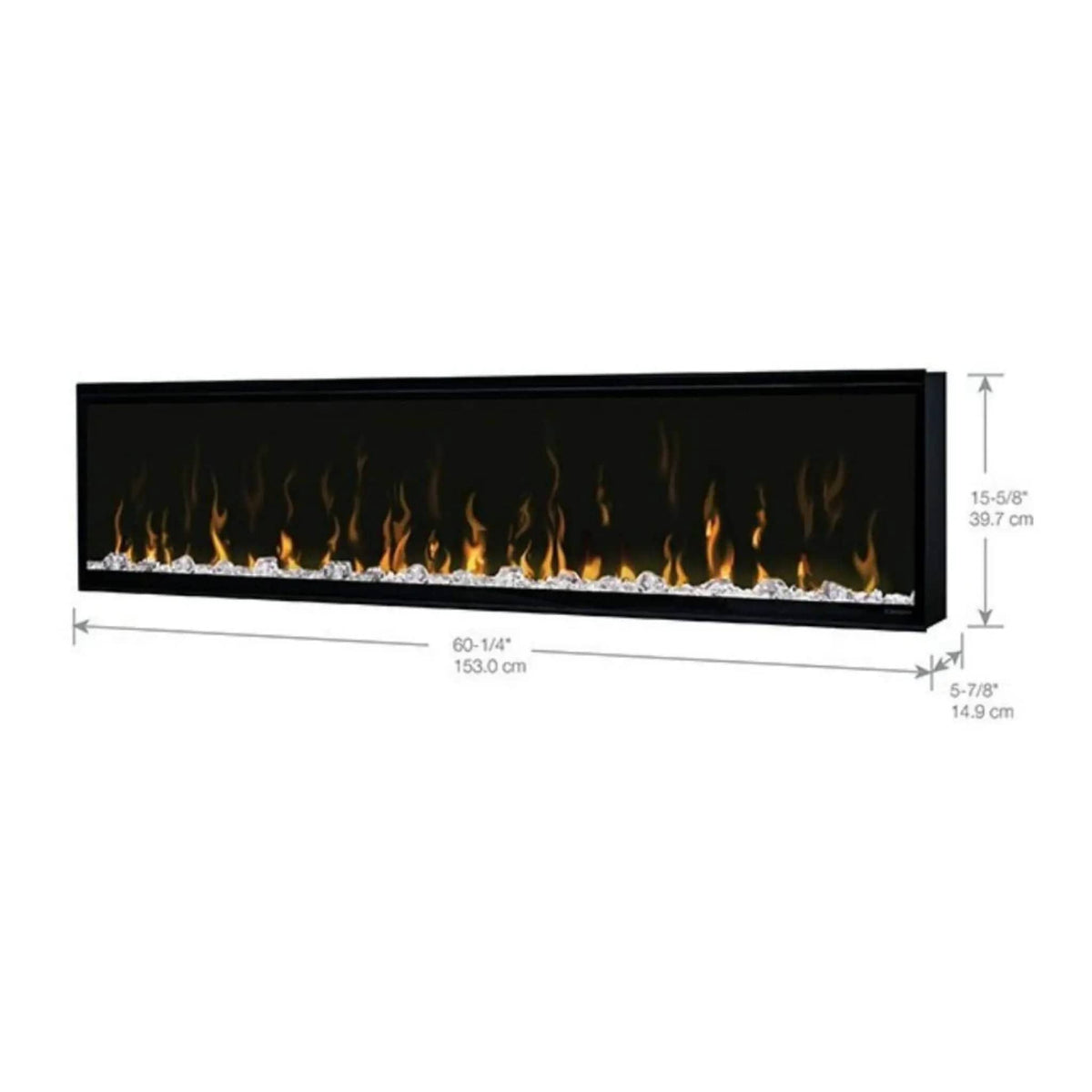 Dimplex IgniteXL 60 Inch Linear Fireplace Electric W/ Heat Boost & Multi Function | 60 Inch | Glass | Electric Fireplace