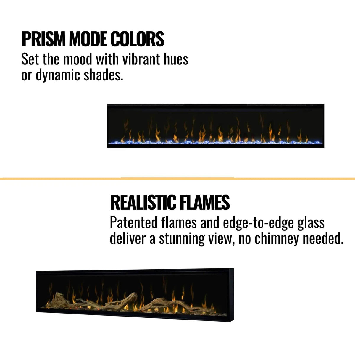 Dimplex IgniteXL 60 Inch Linear Fireplace Electric W/ Heat Boost & Multi Function | 60 Inch | Glass | Electric Fireplace
