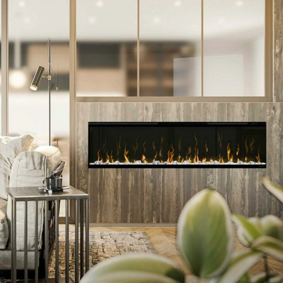 Dimplex IgniteXL 60 Inch Linear Fireplace Electric W/ Heat Boost & Multi Function | 60 Inch | Glass | Electric Fireplace