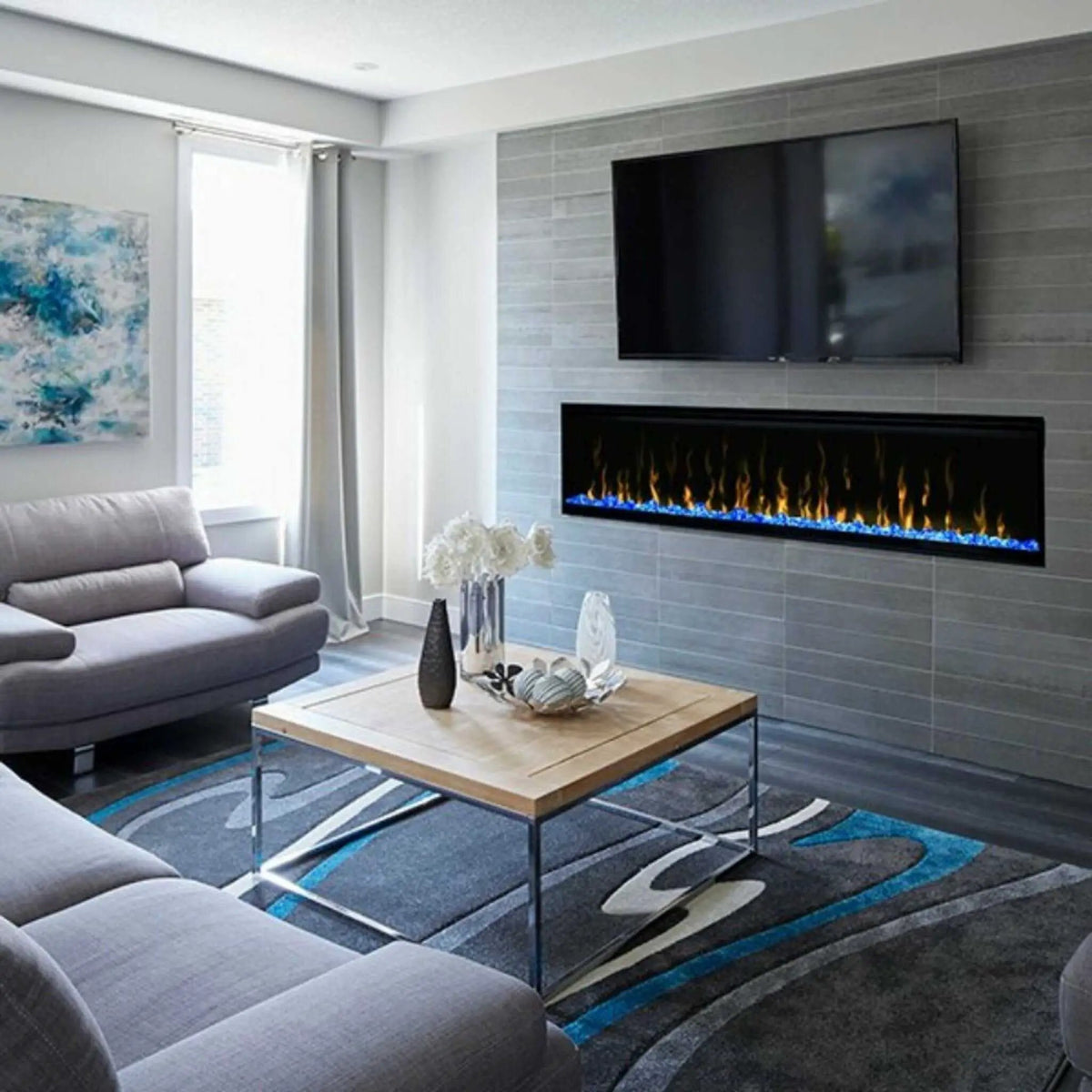 Linear Electric Fireplace | Dimplex IgniteXL | Comfort Saver Heating System | Multi-Fire Flame Effect