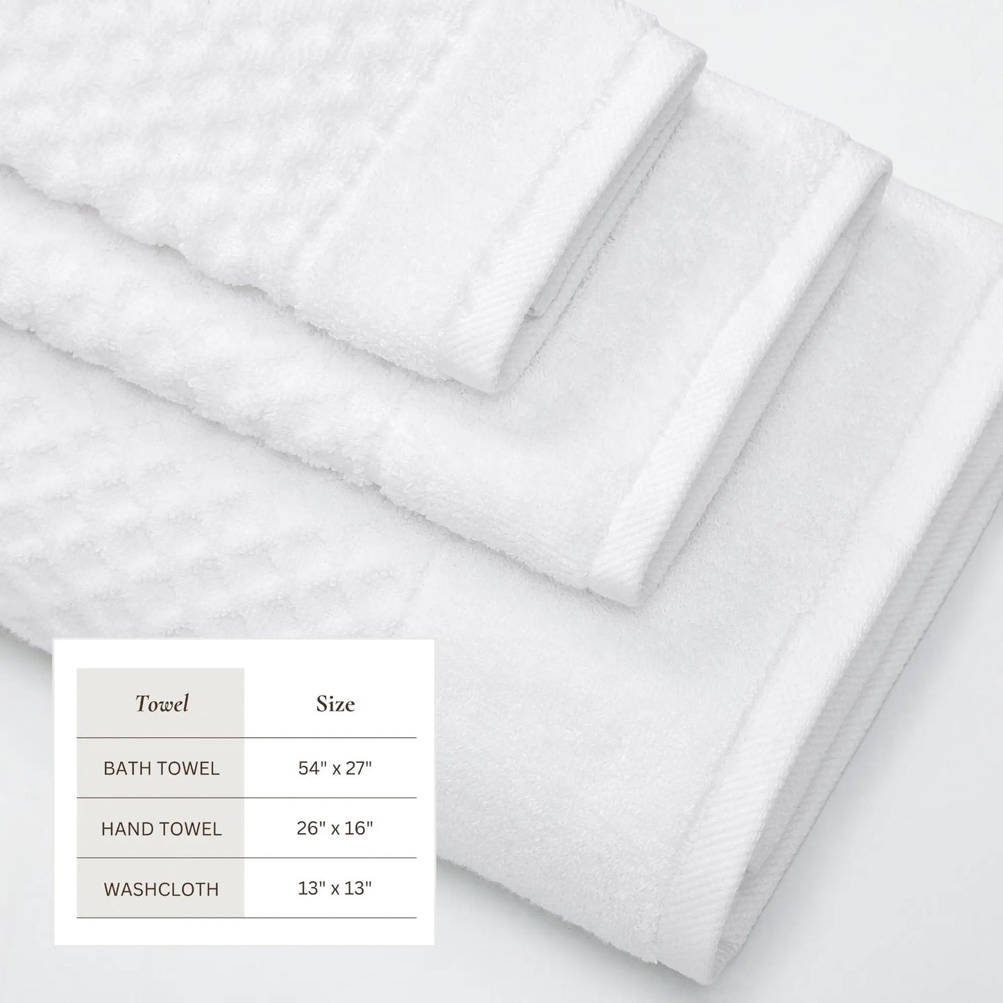 Cotton Diamond Waffle Weave Bath Towel Set - Grayson Collection from PriceLows™