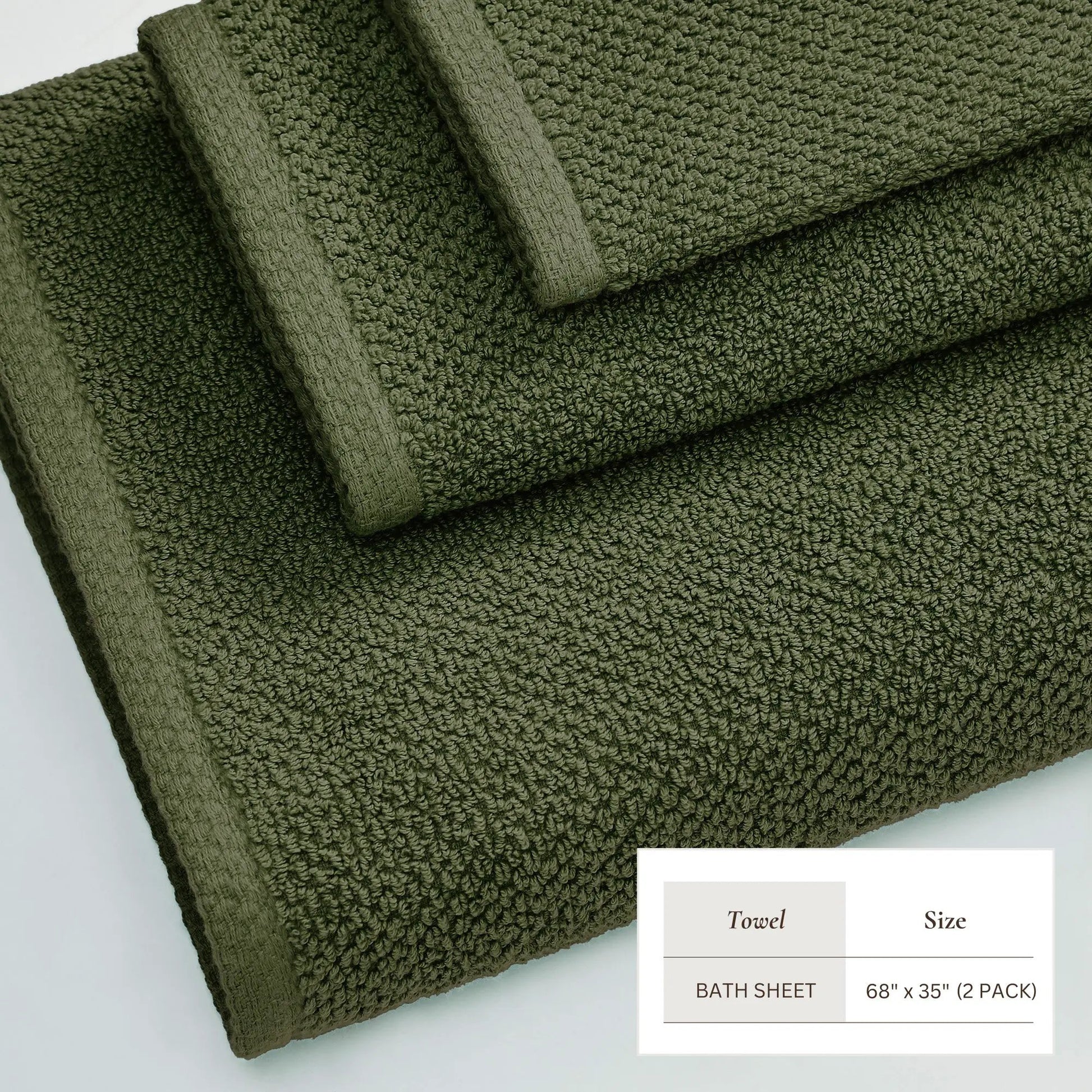 Cotton Textured Bath Towel Set - Acacia Collection from PriceLows™
