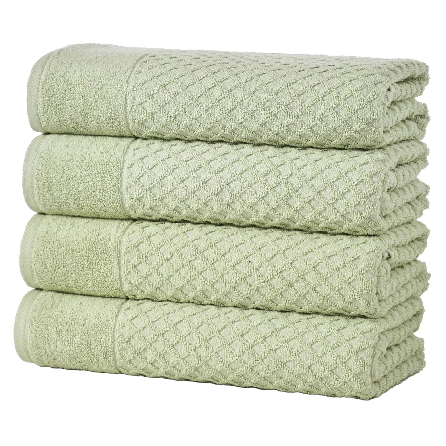 Cotton Diamond Waffle Weave Bath Towel Set - Grayson Collection from PriceLows™