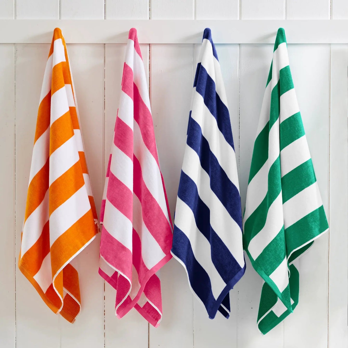 Cotton Velour Cabana Stripe Beach Towel - Novia Collection from PriceLows™