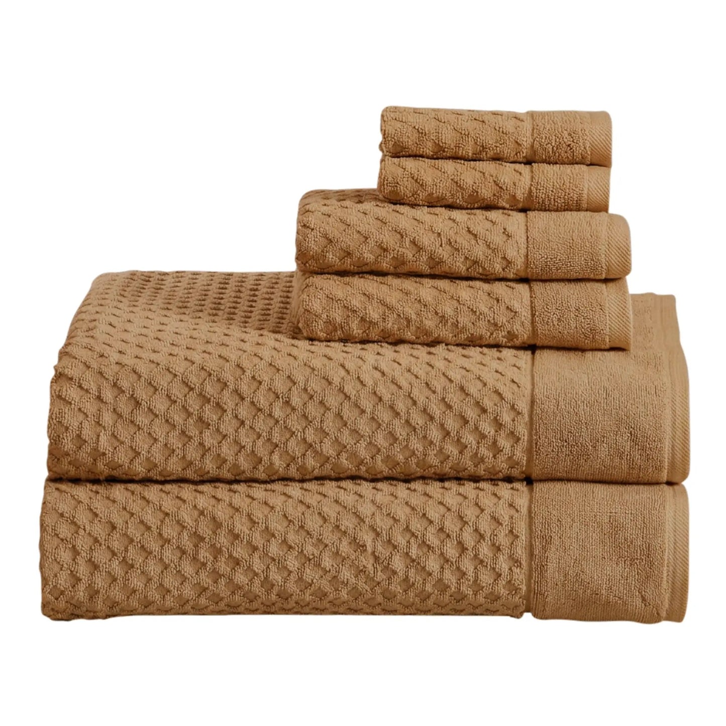 Cotton Diamond Waffle Weave Bath Towel Set - Grayson Collection from PriceLows™