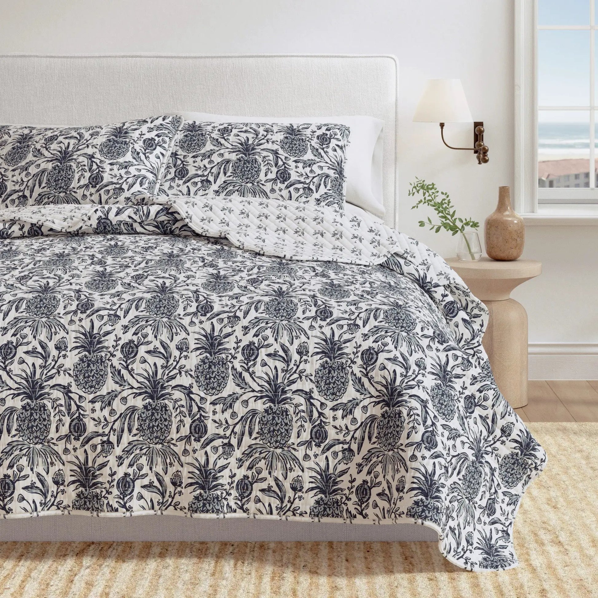 Coastal Printed Cotton Quilt Set - Bernice Collection from PriceLows™