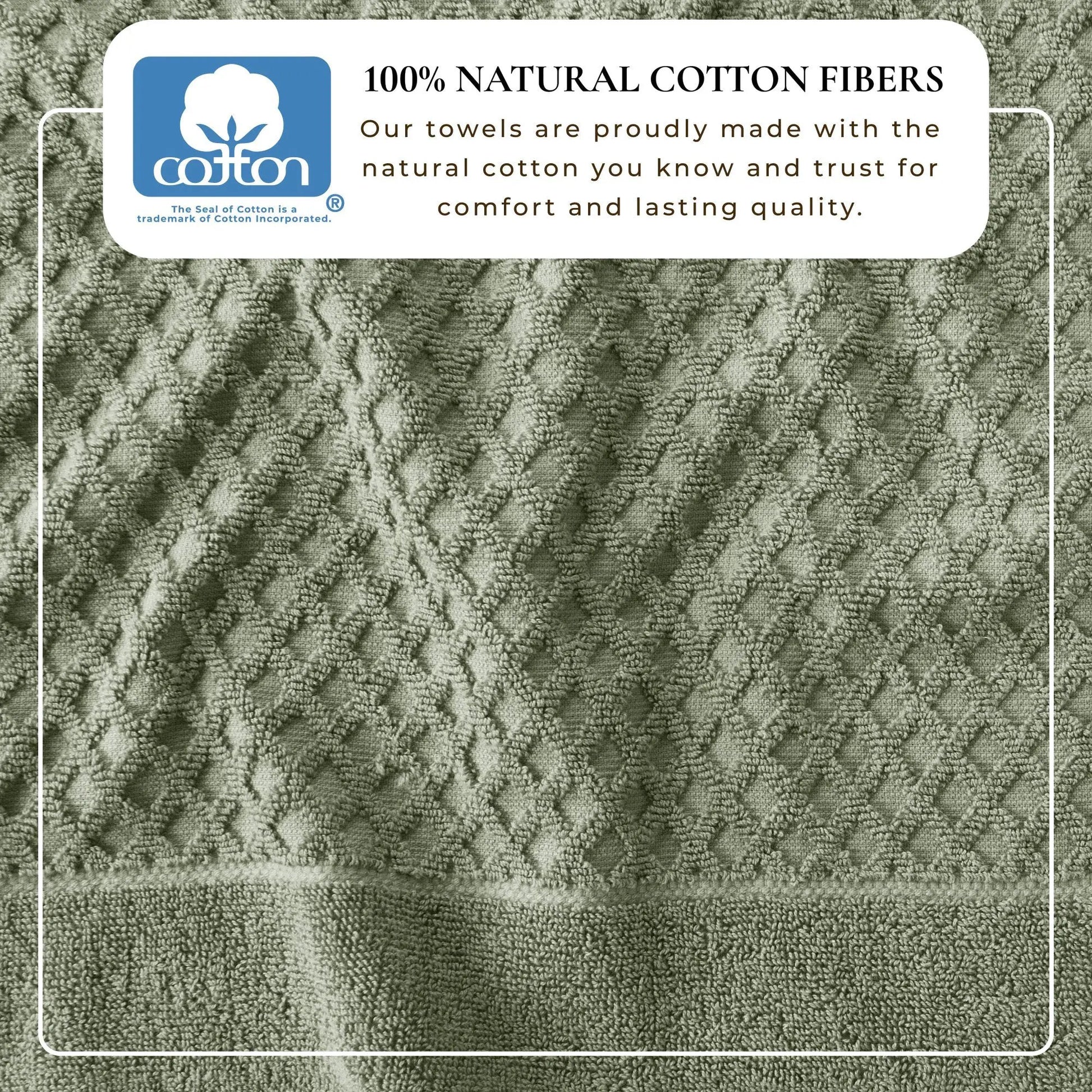 Cotton Diamond Waffle Weave Bath Towel Set - Grayson Collection from PriceLows™