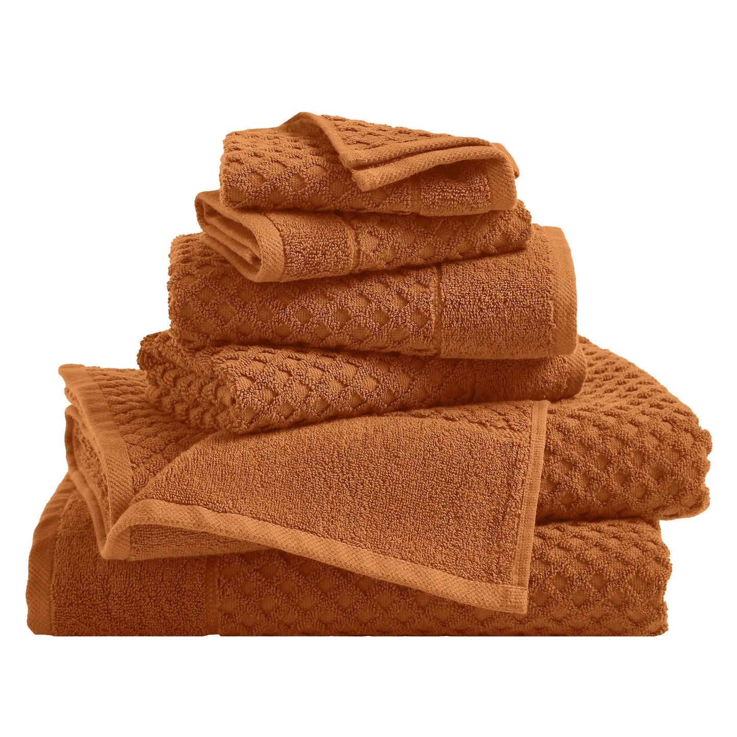 Cotton Diamond Waffle Weave Bath Towel Set - Grayson Collection from PriceLows™