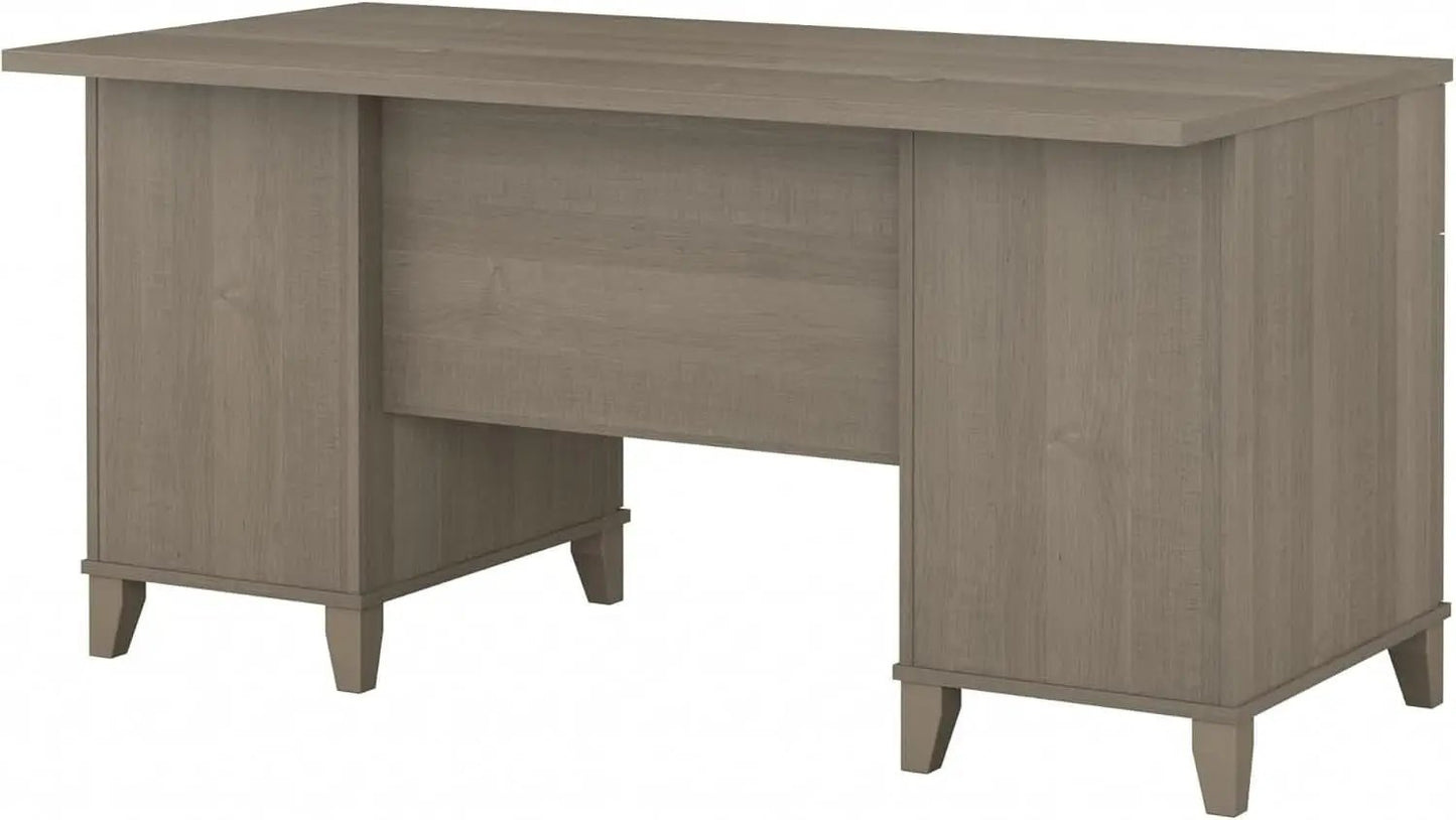 Durable 60W Office Desk with Drawers in Gray from PriceLows™