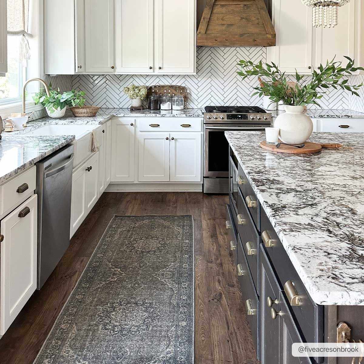 Dusty Sage Greenpoint Medallion Washable Area Rug from PriceLows™