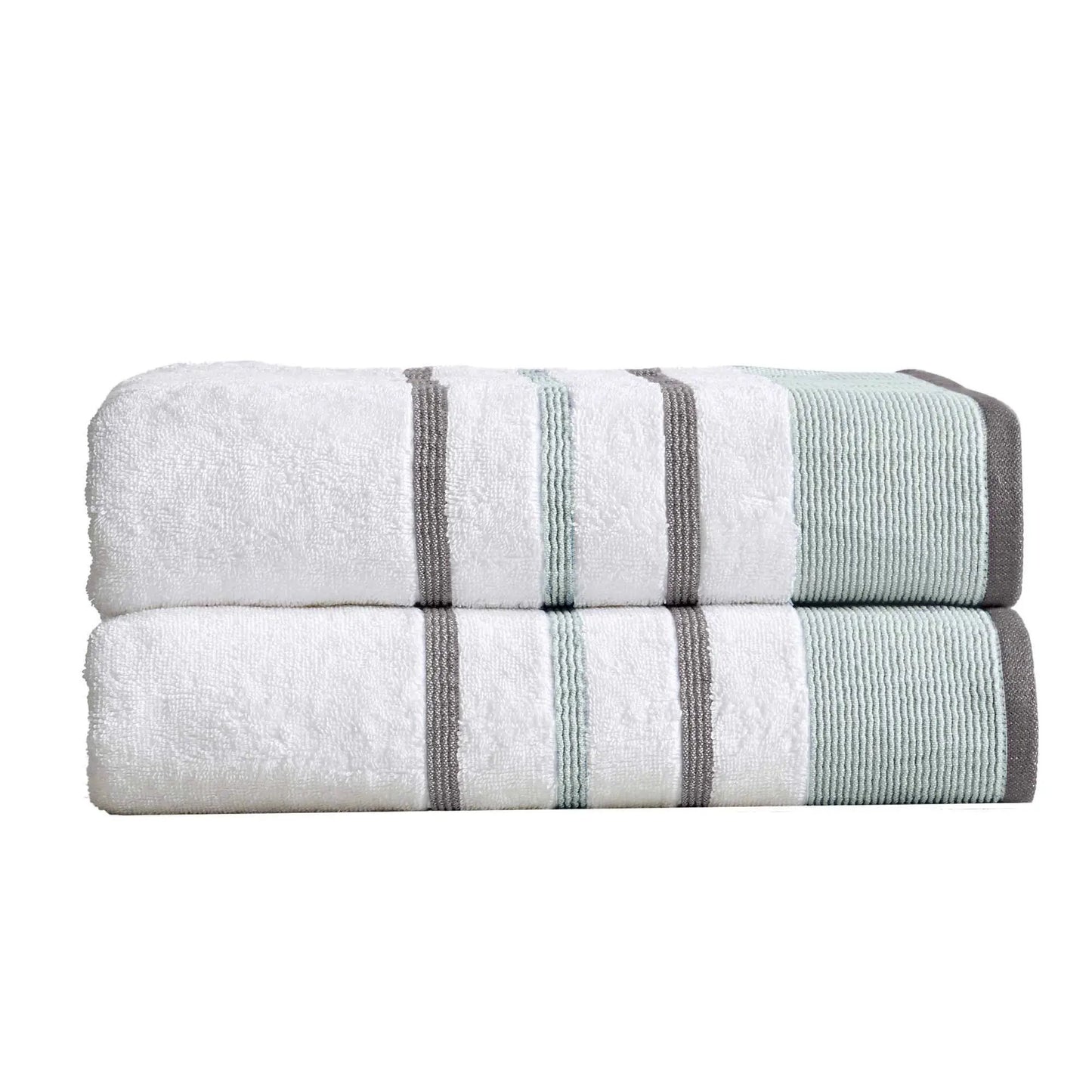 Decorative Cotton Stripe Bath Towel Set - Noelle Collection from PriceLows™