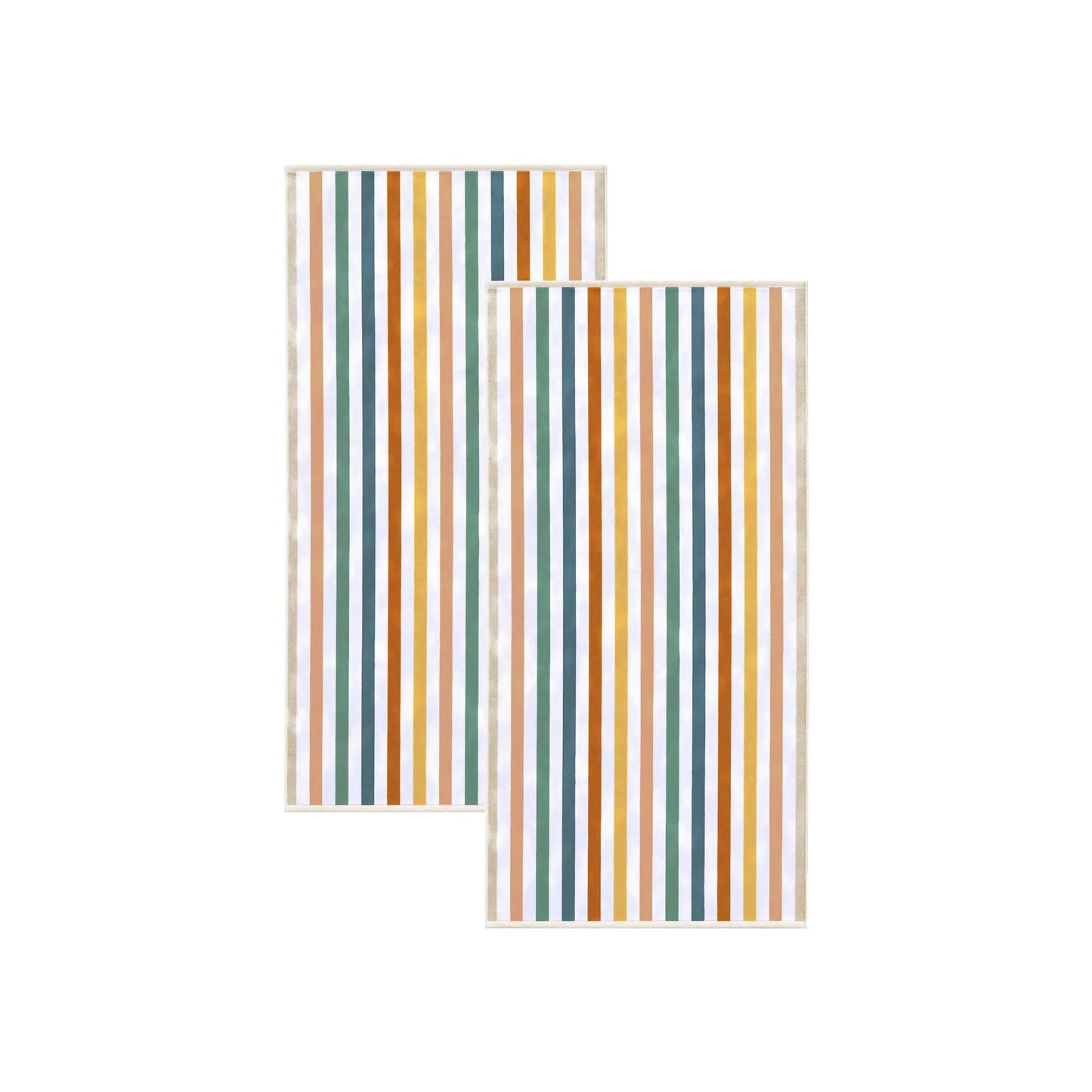 Oversized Striped Border Cabana Beach Towel - Santa Cruz