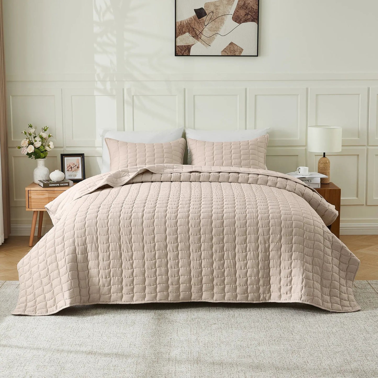 Gauze Quilt Set - Wave Stitch Collection from PriceLows™