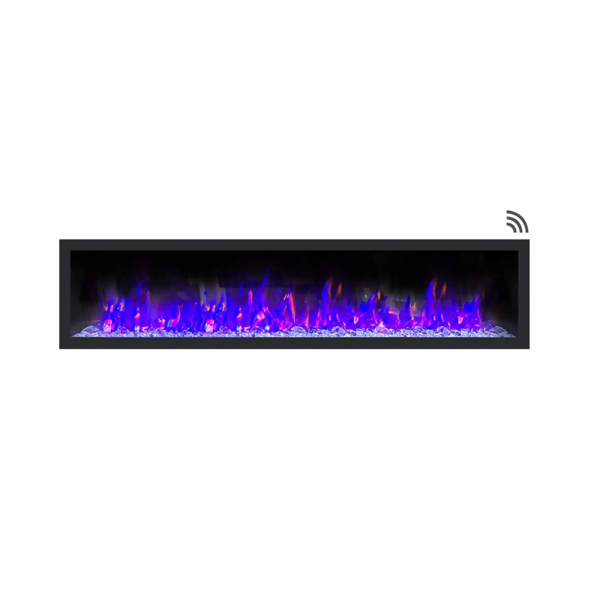 Recessed Linear Electric Fireplace | Dynasty Cascade 82 Inch | Plug-In 120V | Overheat Protection