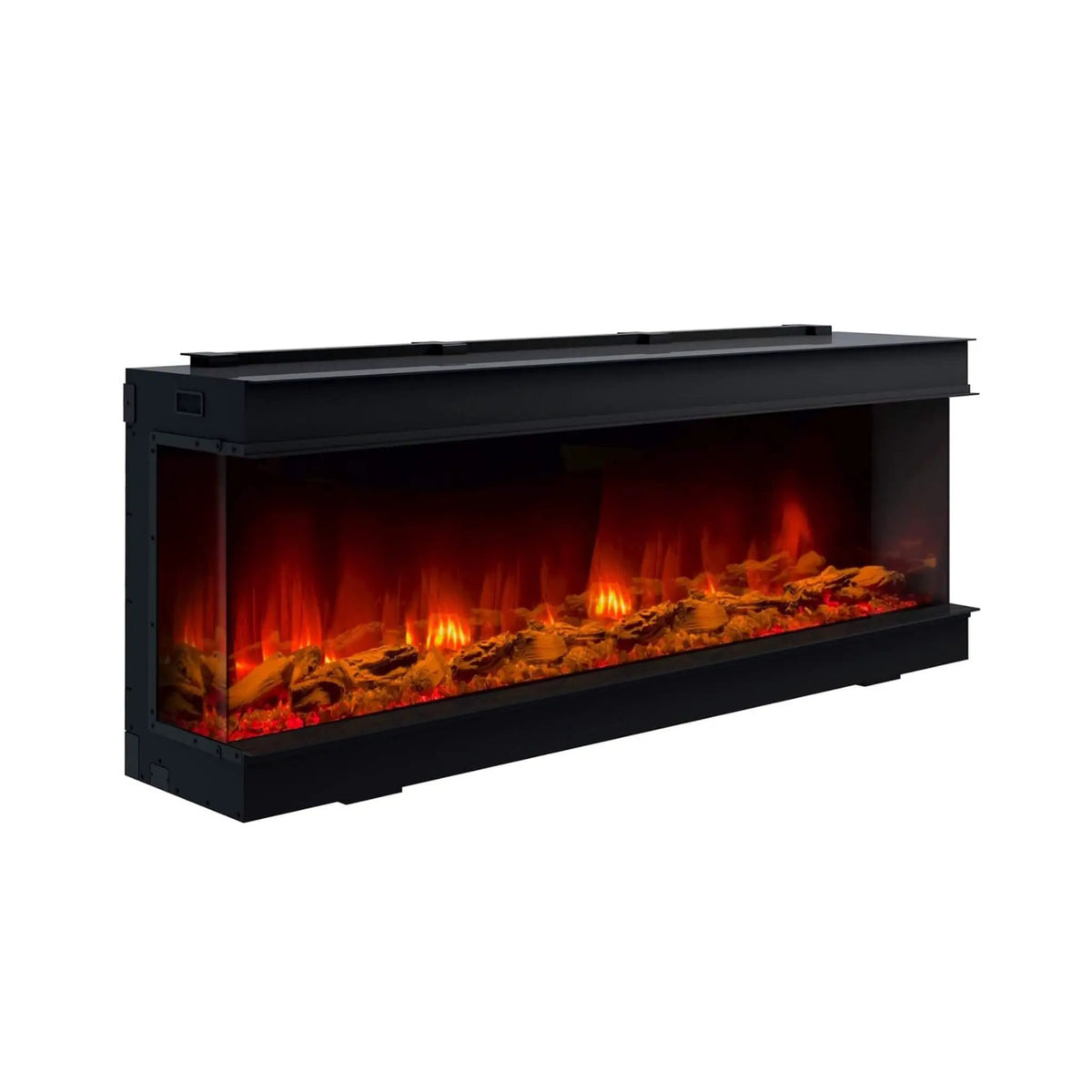 Built-In Smart Electric Fireplace | Dynasty Melody 64 Inch | 3 Sided Glass View | Free App Control