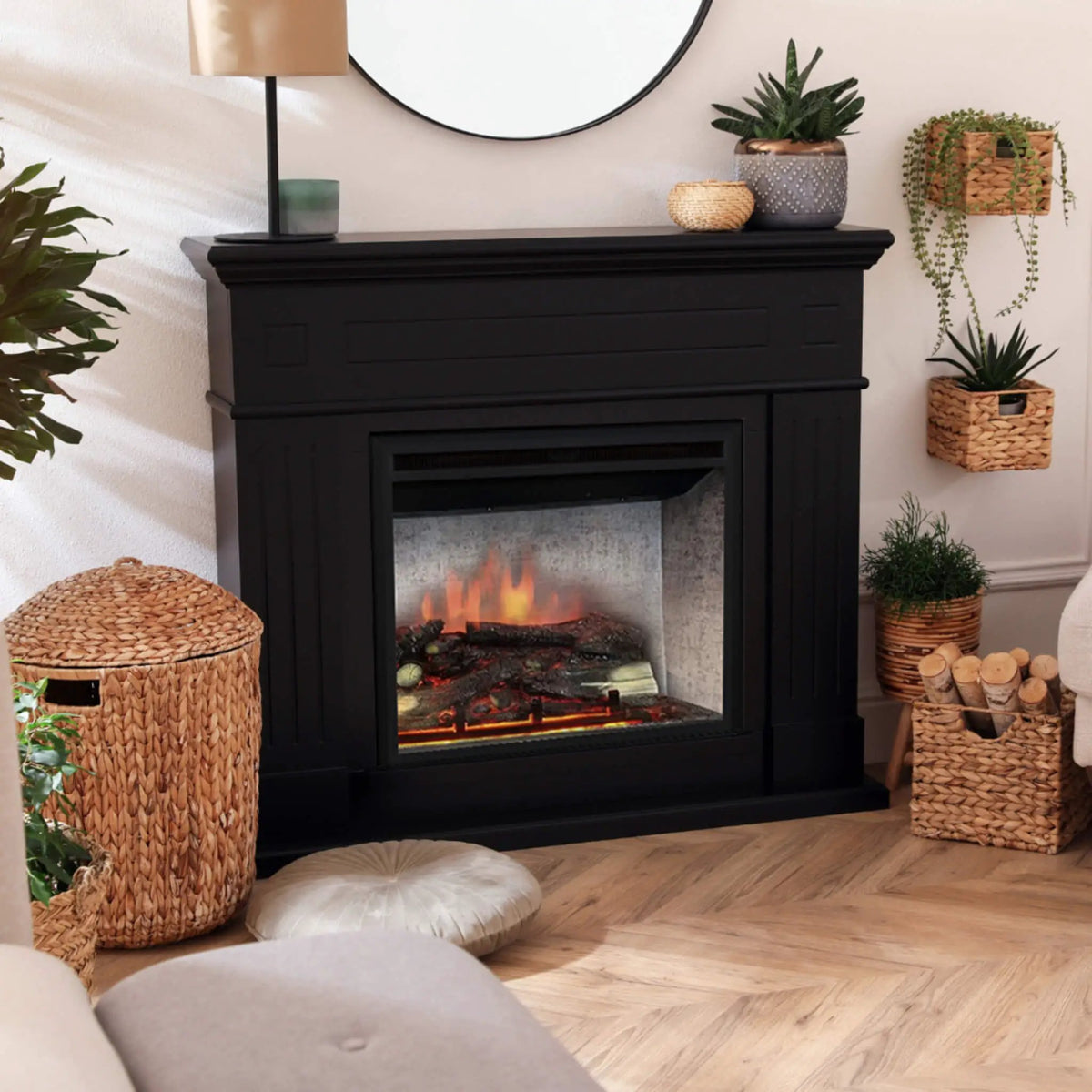 Vent Free Electric Firebox Insert | Dynasty Presto 35 Inch | Remote Control | Zero-Clearance Design