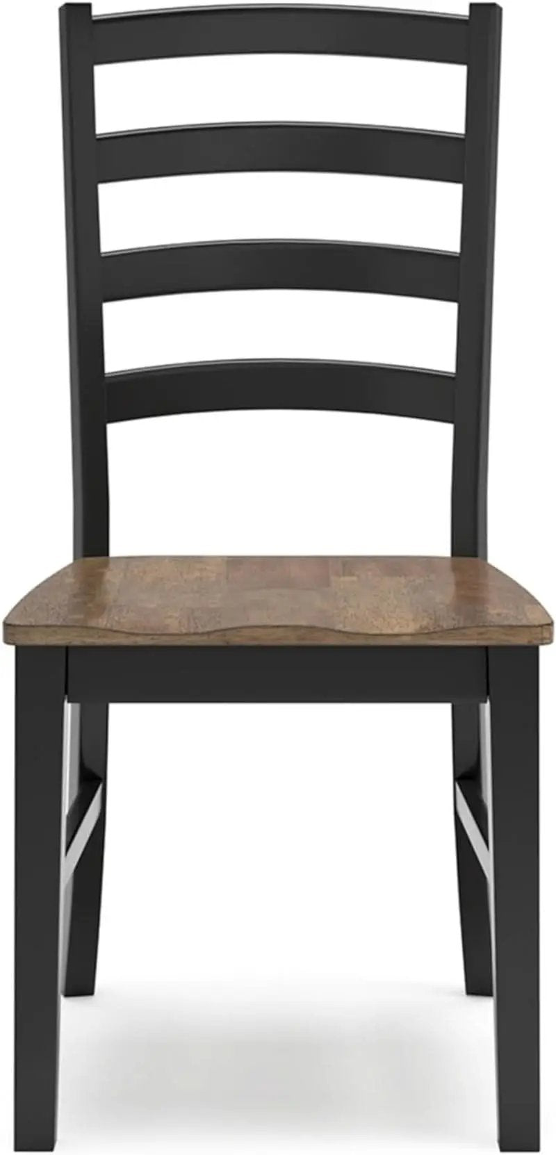Armless Dining Chair Set 2 Two Tone Black and Brown from PriceLows™