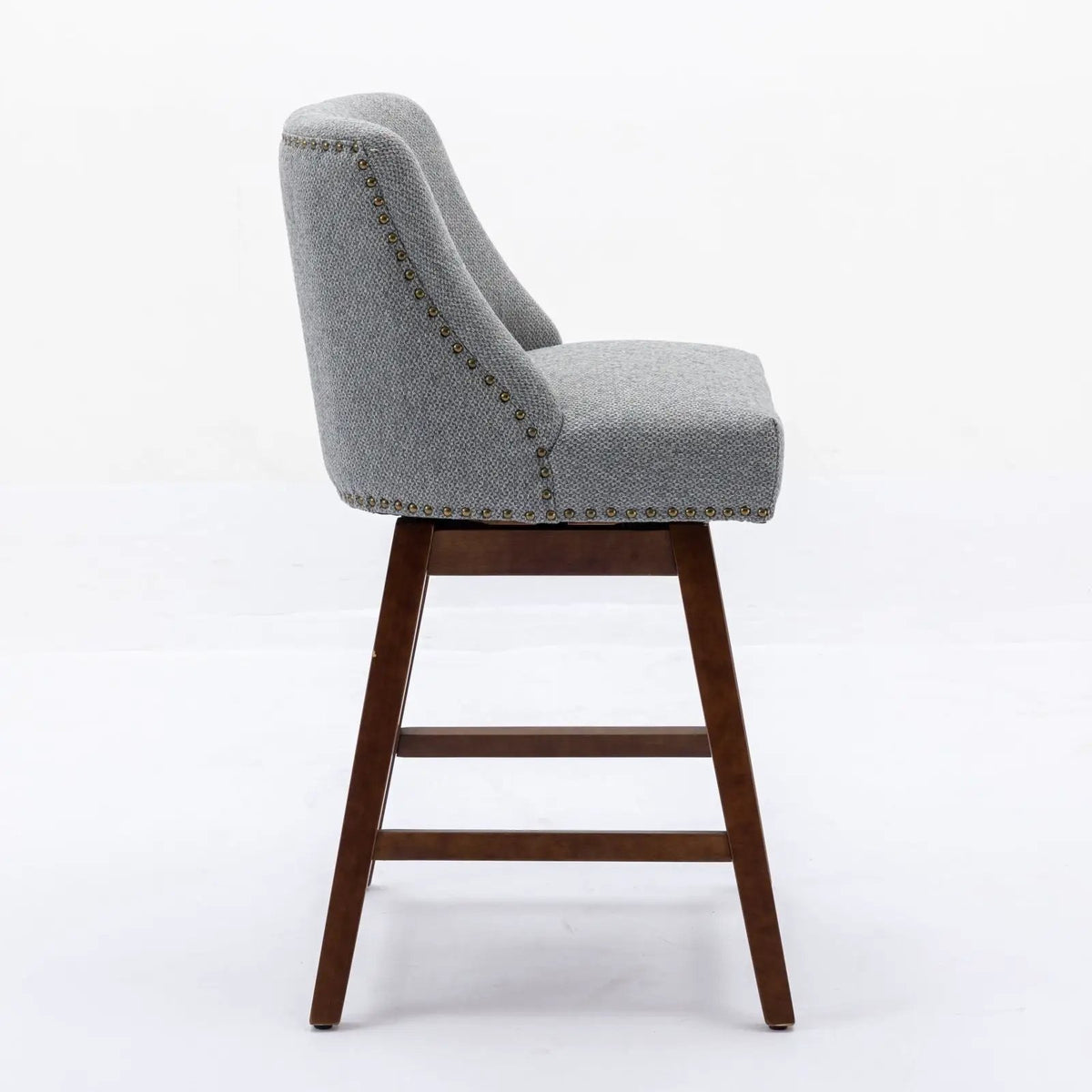 Counter Height Barstools | 26 Inch Seat | Fabric Upholstery | Set Of Two