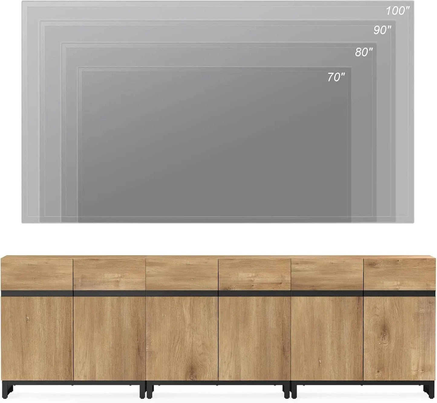 3 In 1 TV Stand For TVs Up To 110 Inch With Adjustable Shelves from PriceLows™