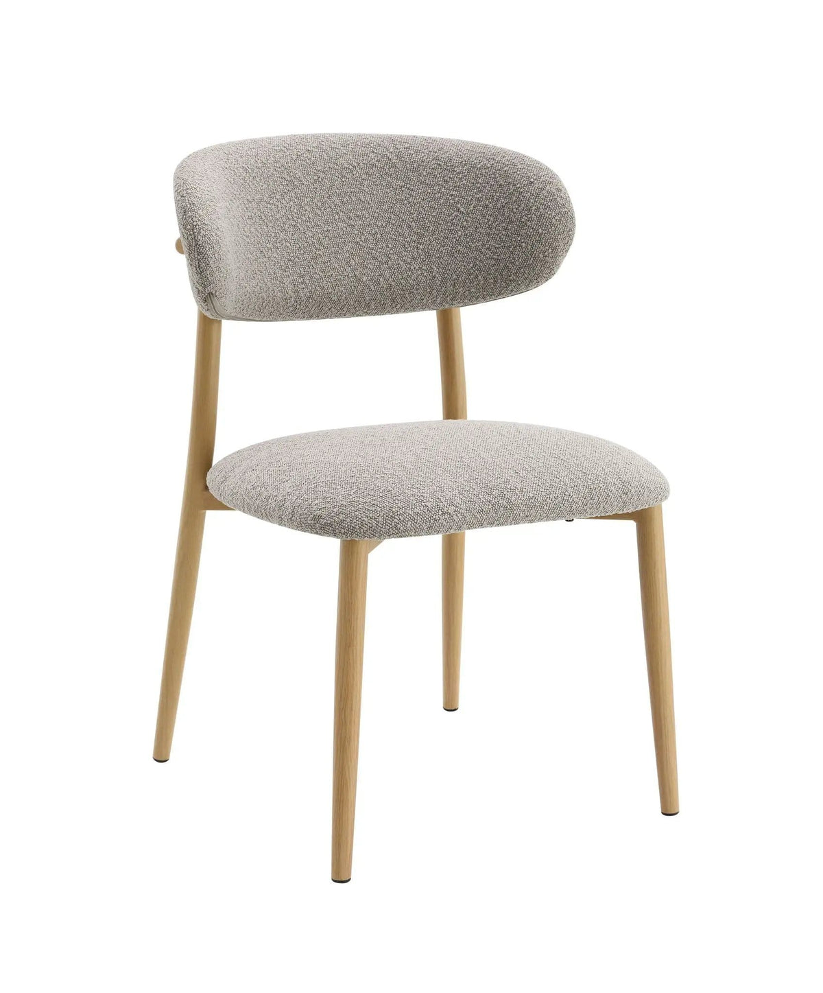 Kacey Boucle Side Chair (Set of 2) | 22 x 20 x 32 in | Boucle & Fabric | Gray