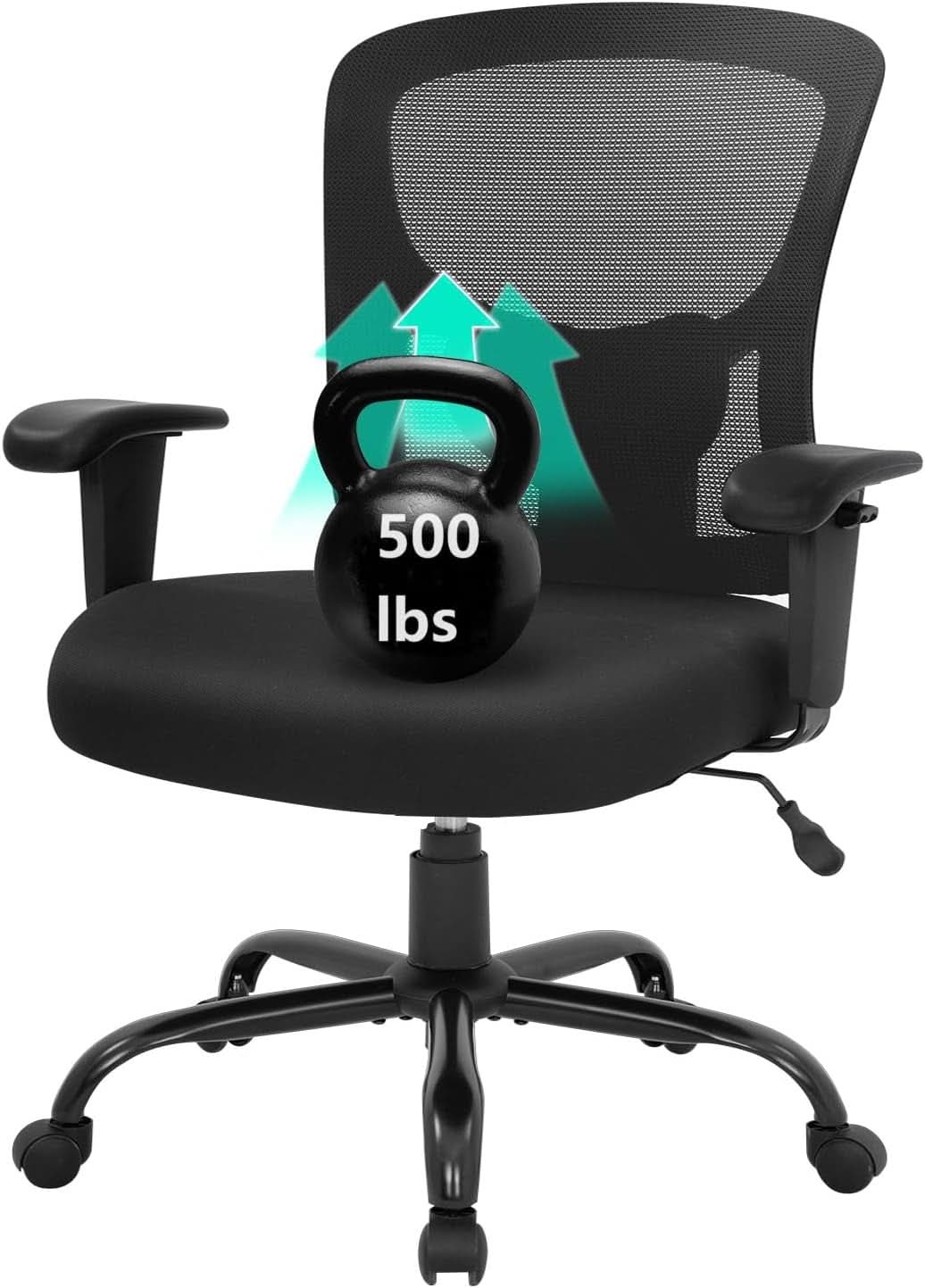 Big And Tall Office Chair 500 Pound Capacity Lumbar Support from PriceLows™