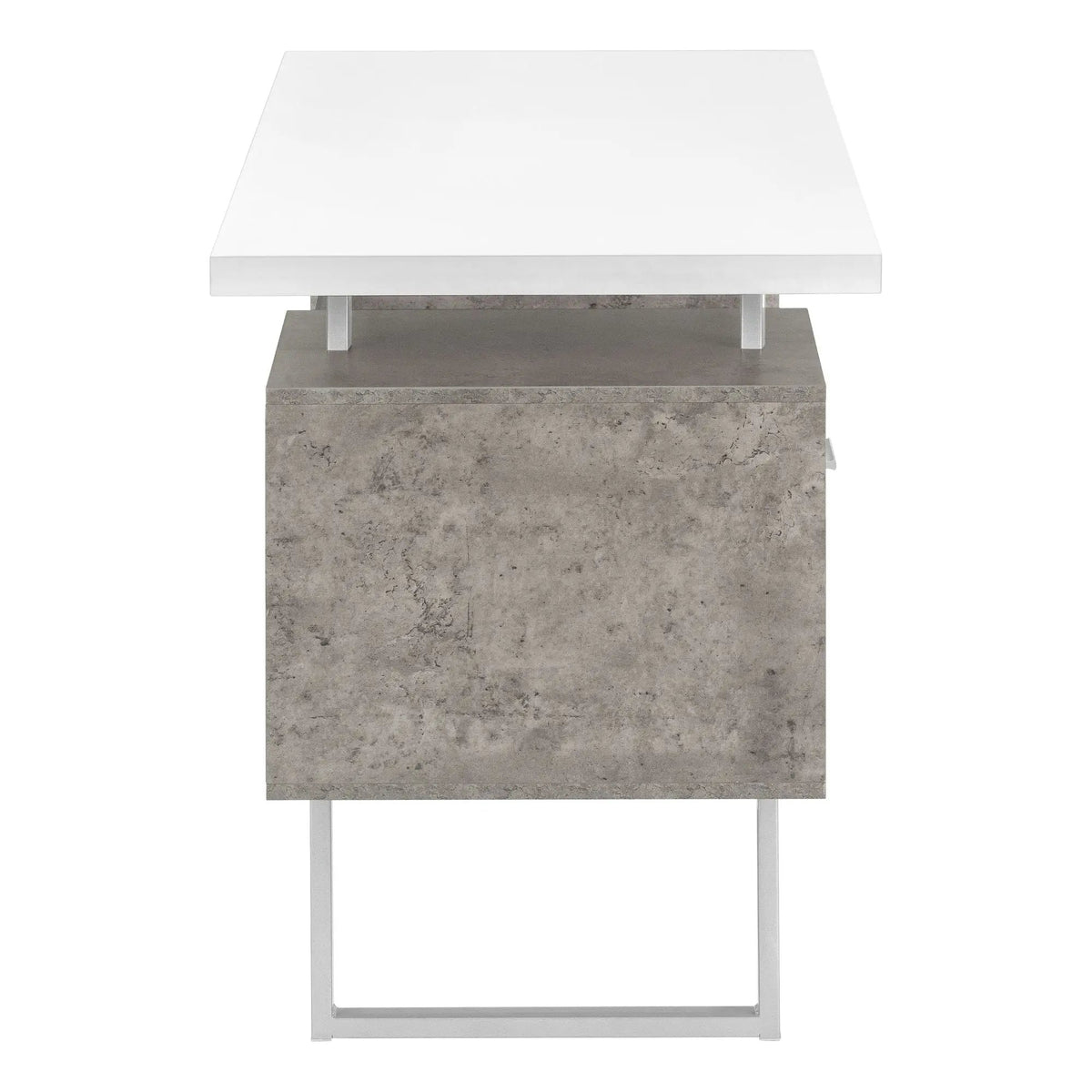 60 Inch Computer Desk | Laminate Finish | Two Top Drawers And File Drawer | Reversible Set-Up