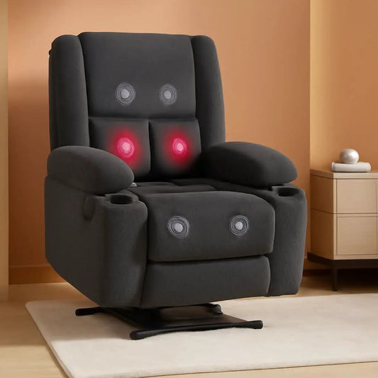Power Lift Recliner Chair | Integrated Massage And Heat System | USB Charging Ports | Standard Size