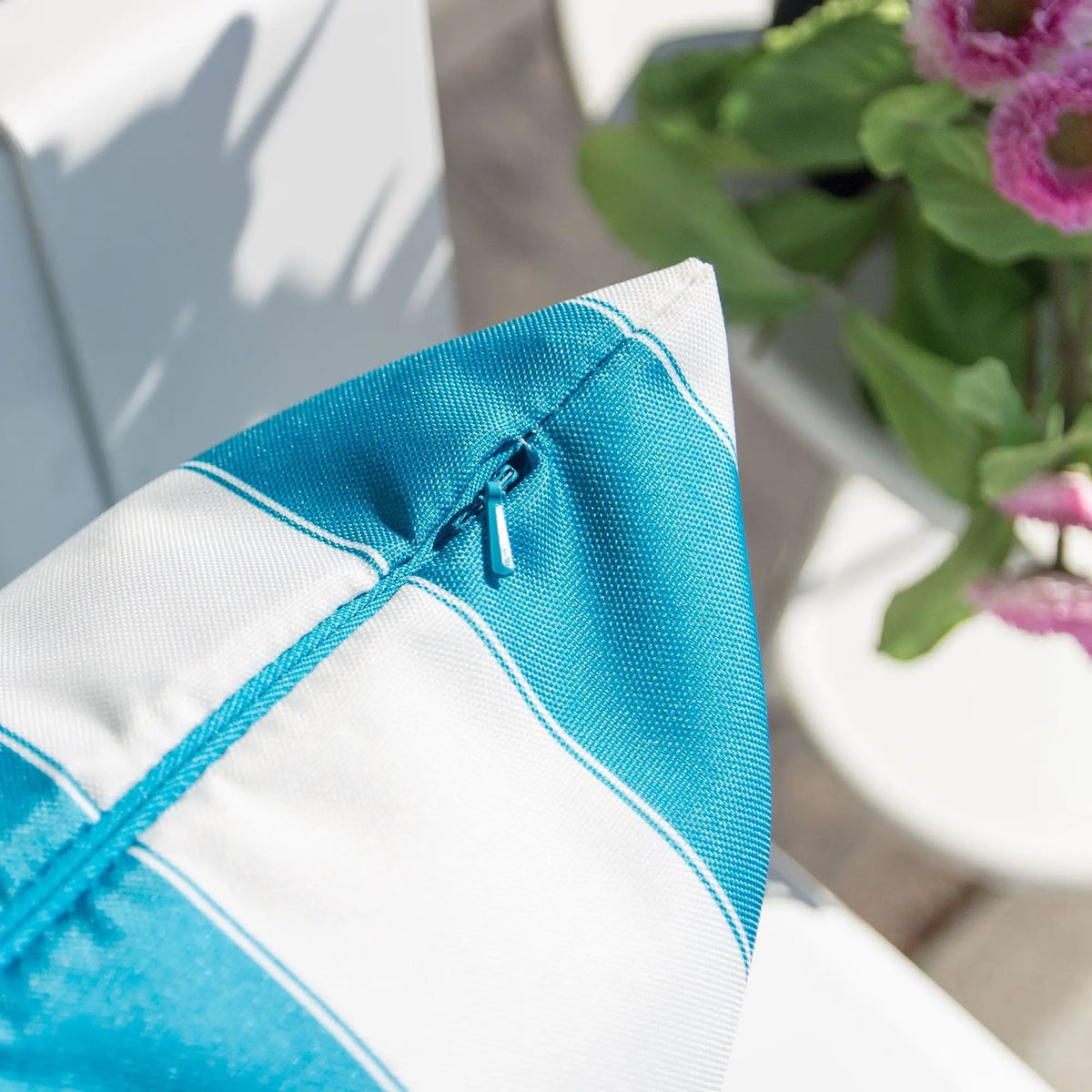 Horizon Stripe Pillow | Outdoor And Indoor Use | Water-Resistant Fabric | Removable Cover