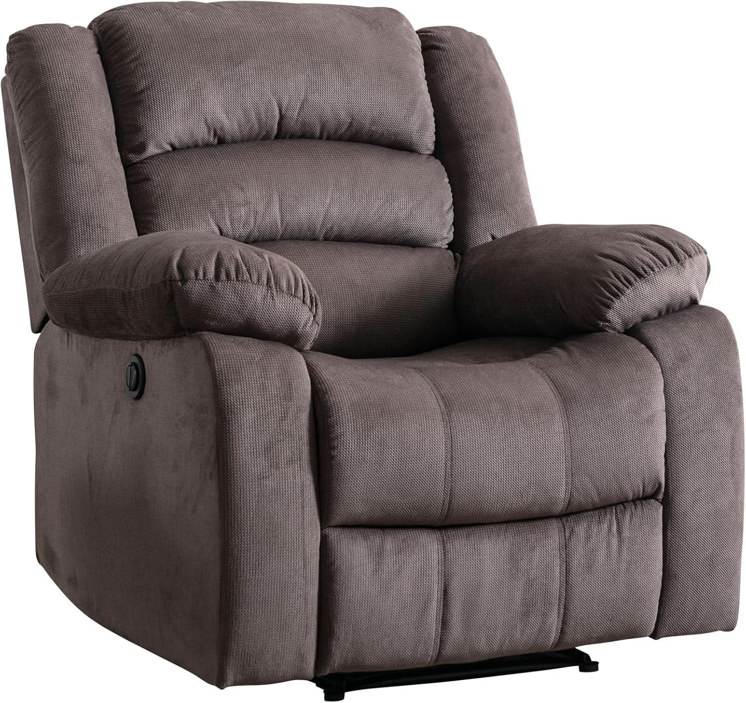 Brown Oversized Electric Recliner Chair With Plush Cushions from PriceLows™