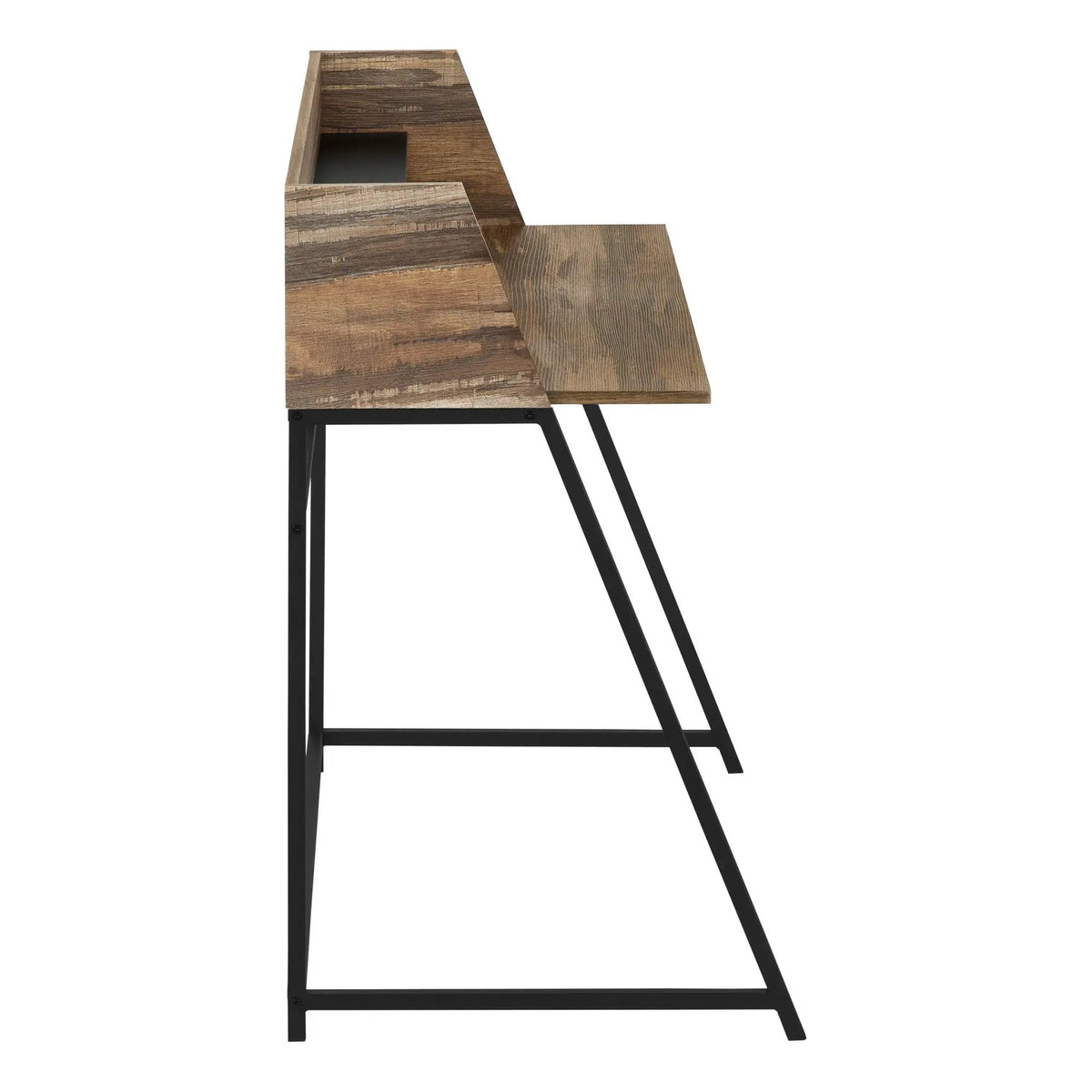 Marble Look Computer Desk With Shelves | 47.25 Inch Width | Sturdy Metal Base | 39.25 Inch Height