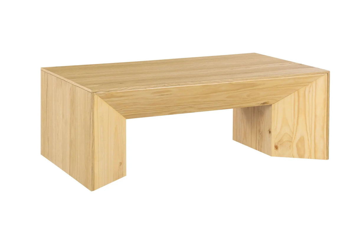 Harold Coffee Table | Wood Finish | Thickened Fixed Tabletop | Warm Classic Design