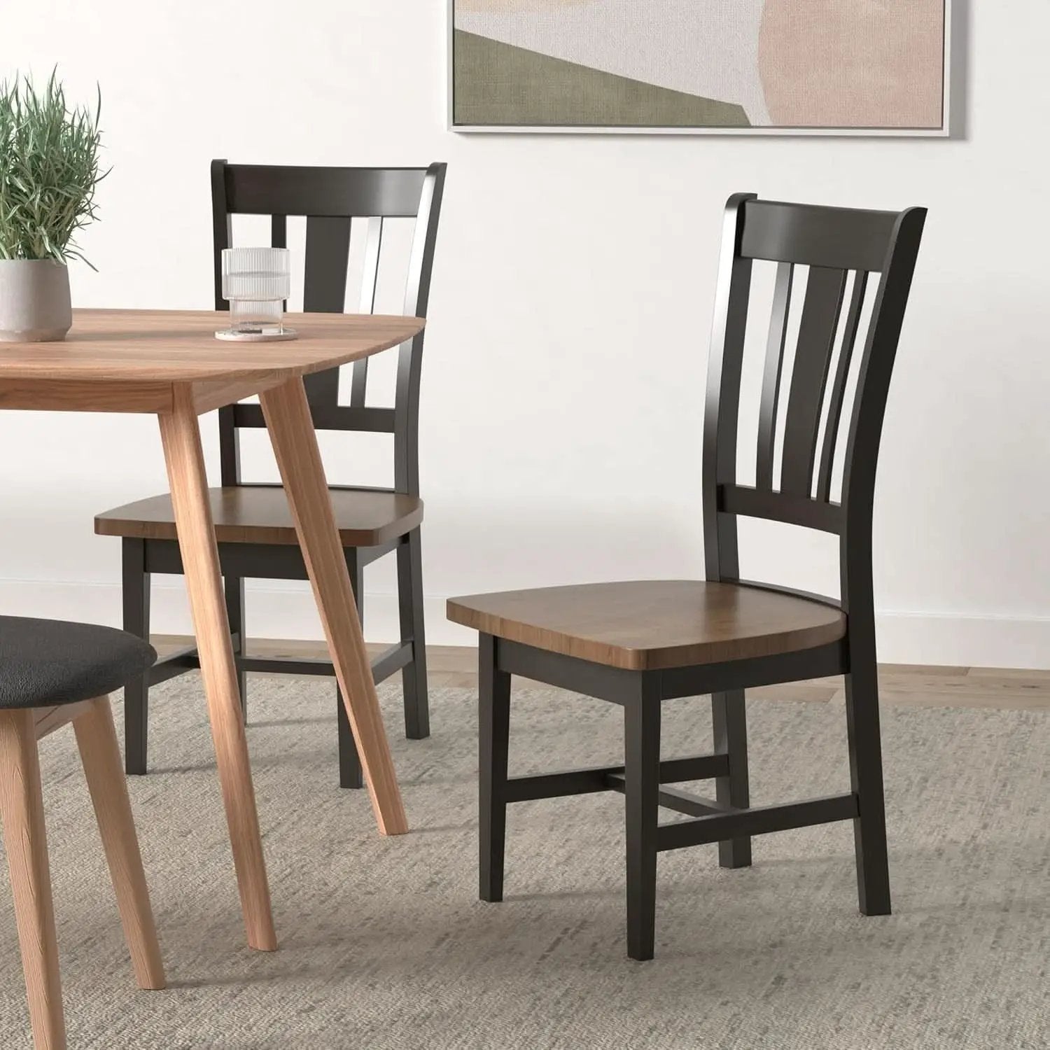 International Concepts Splatback Dining Chair Hickory Washed Coal from PriceLows™