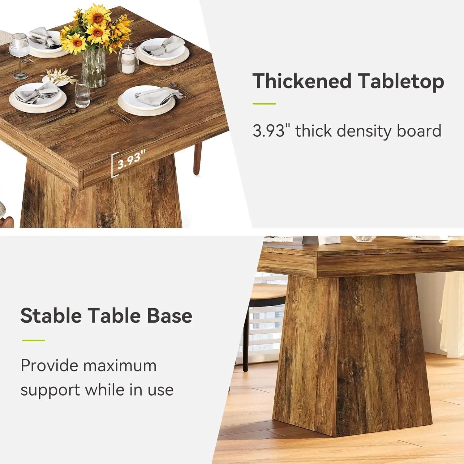 Walnut 31 5 Inch Farmhouse Dining Table For Small Spaces from PriceLows™