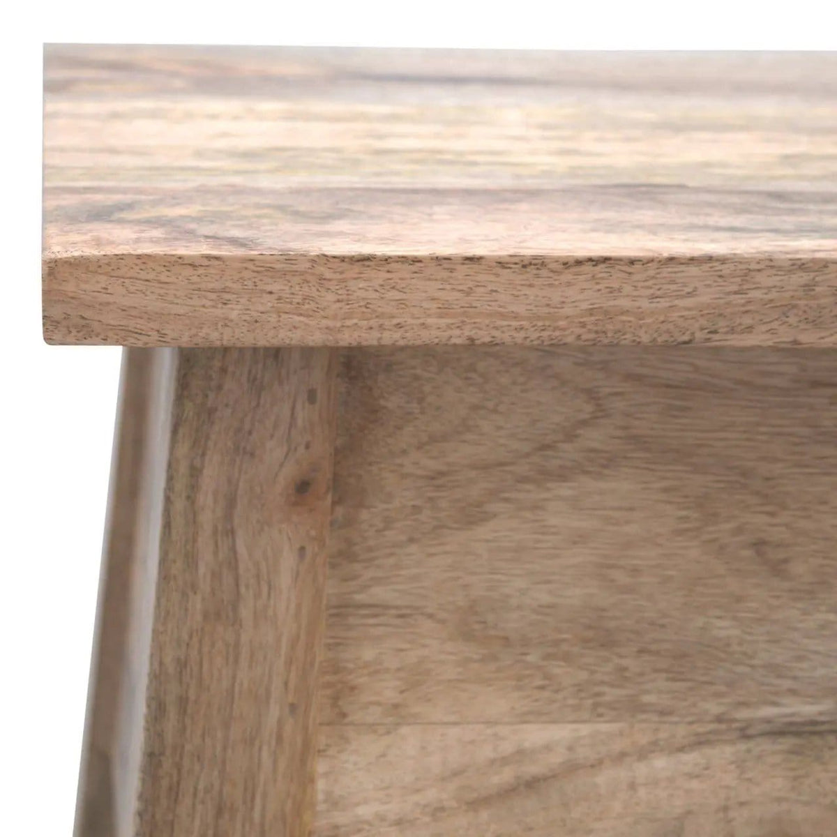 Lid Up Storage Bench - | 39.37 x 13.78 x 17.72 in | Mango Wood | Oak