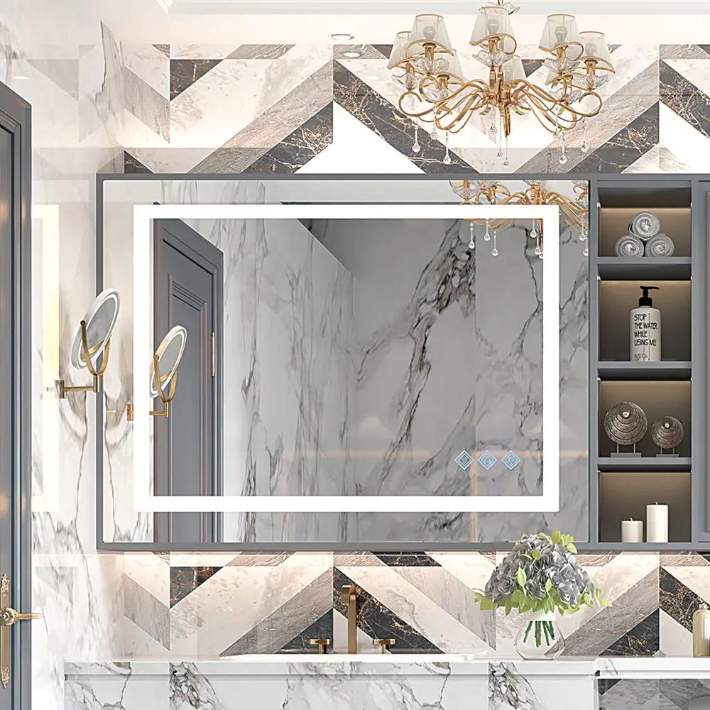 LED Bathroom Mirror With Lights | 3000-6000K Dimmable | Anti-Fog | Wall Mounted Vanity Mirror